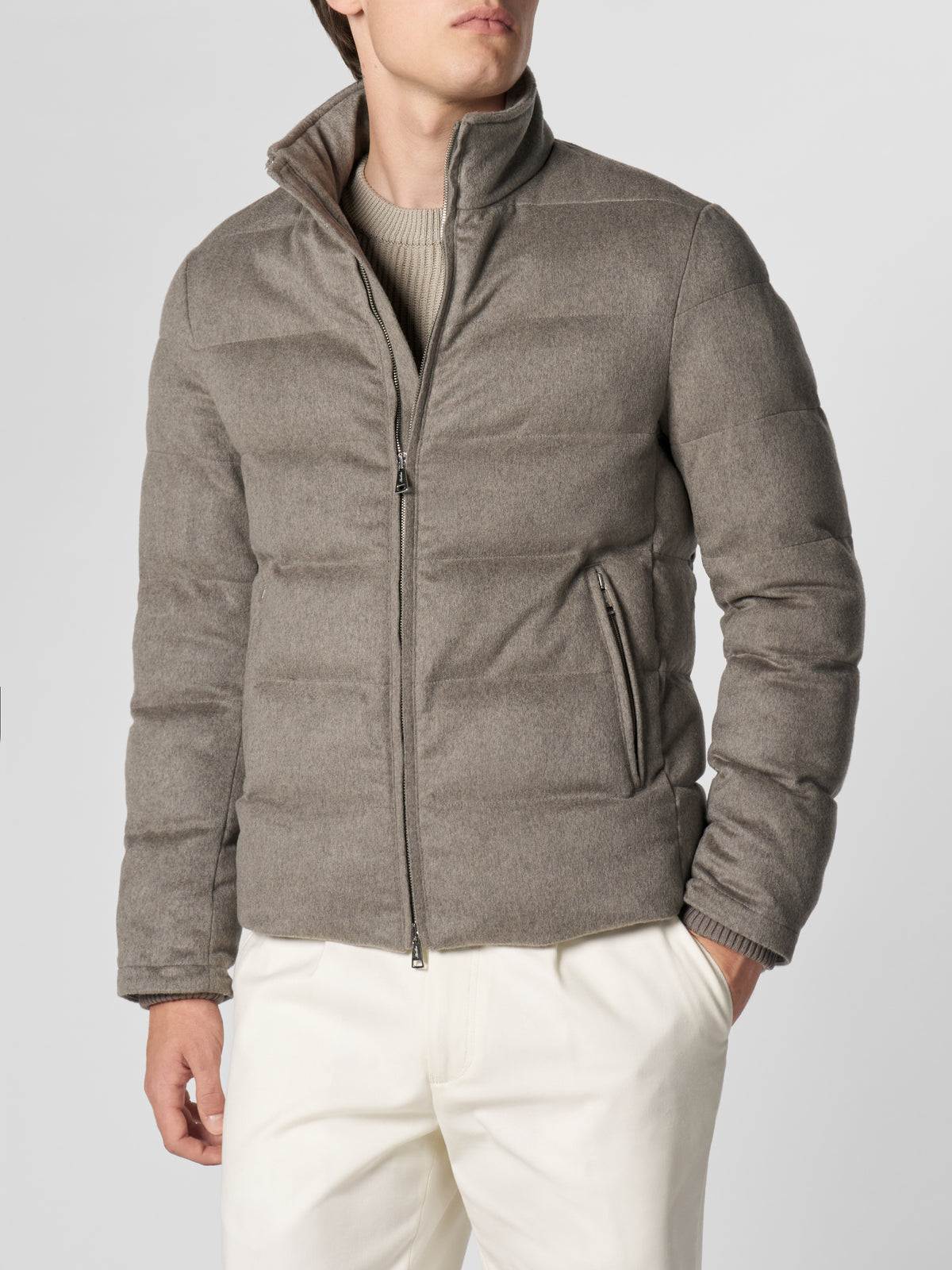 Sepia Taupe AUR1 Puffer Jacket