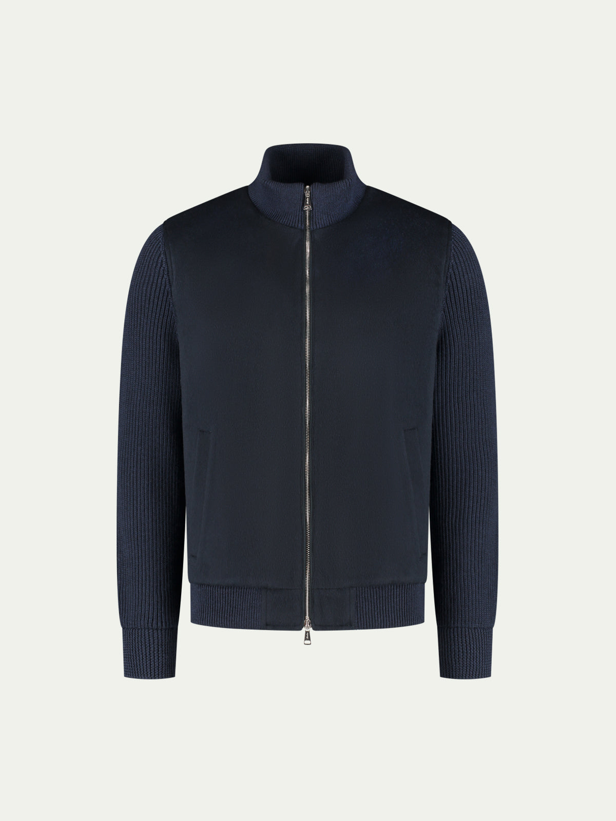 Navy wool bomber jacket hotsell