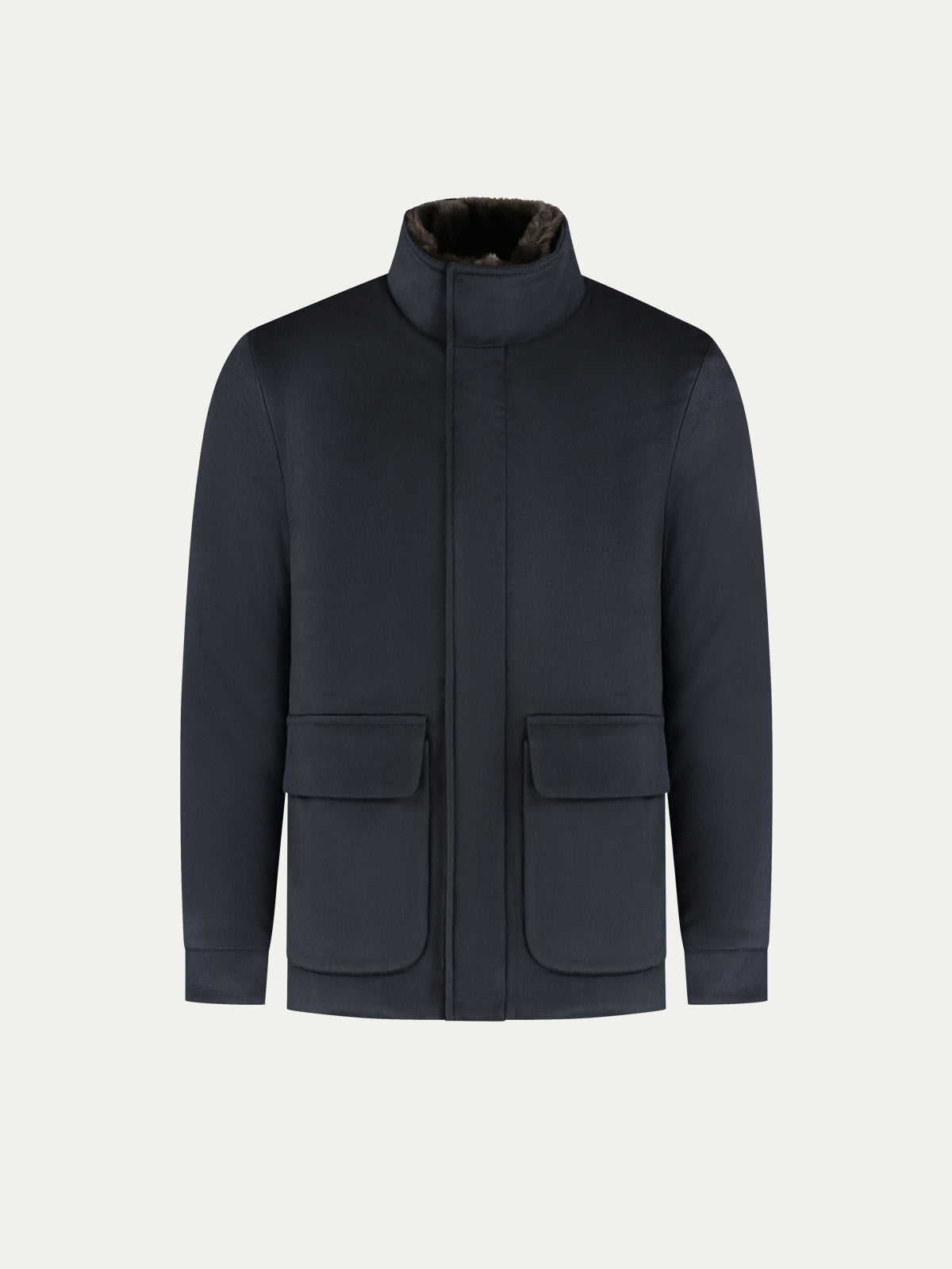 Aurélien | Navy Cashmere Voyager Parka Jacket
