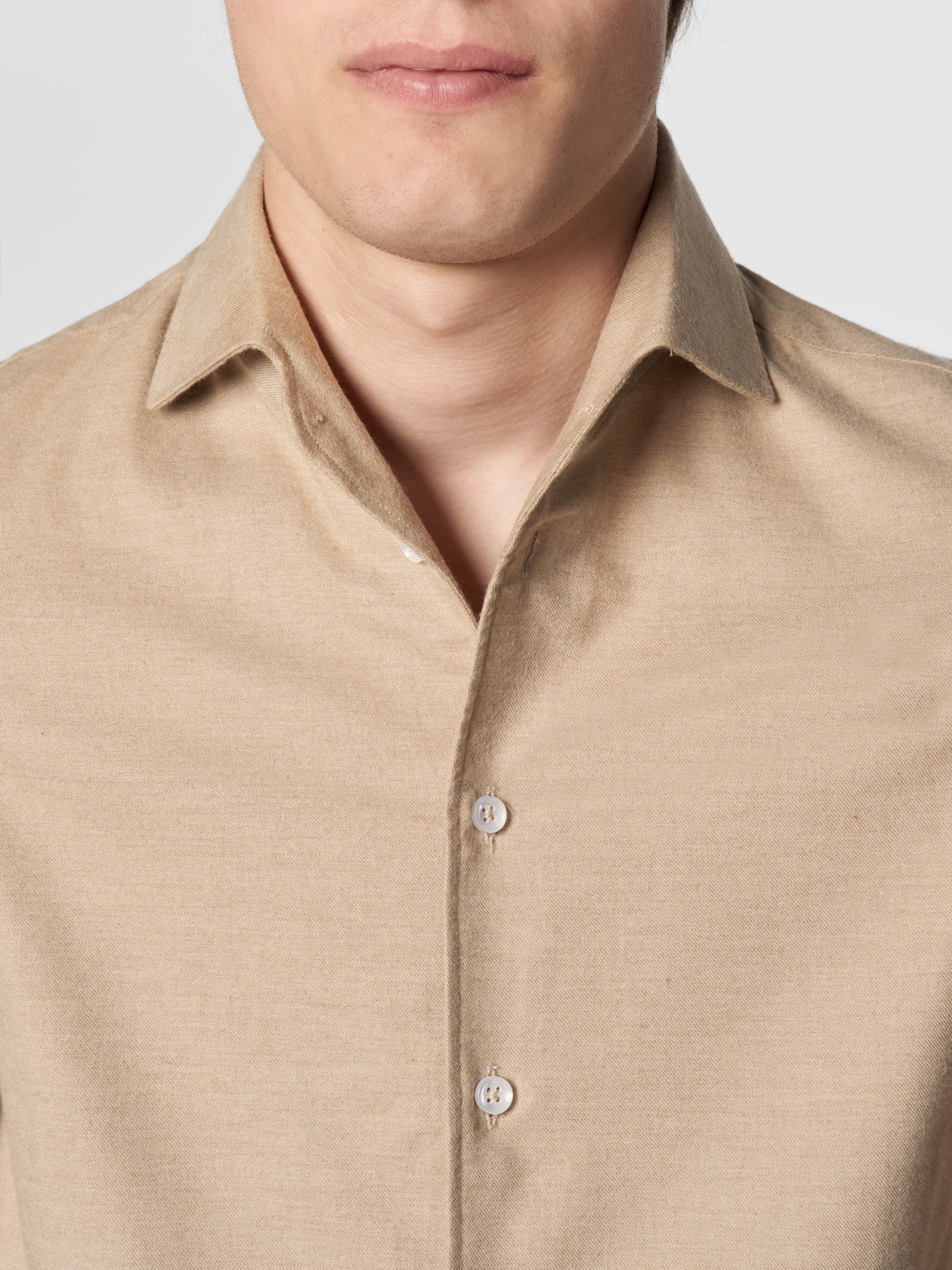 Beige Flannel Shirt