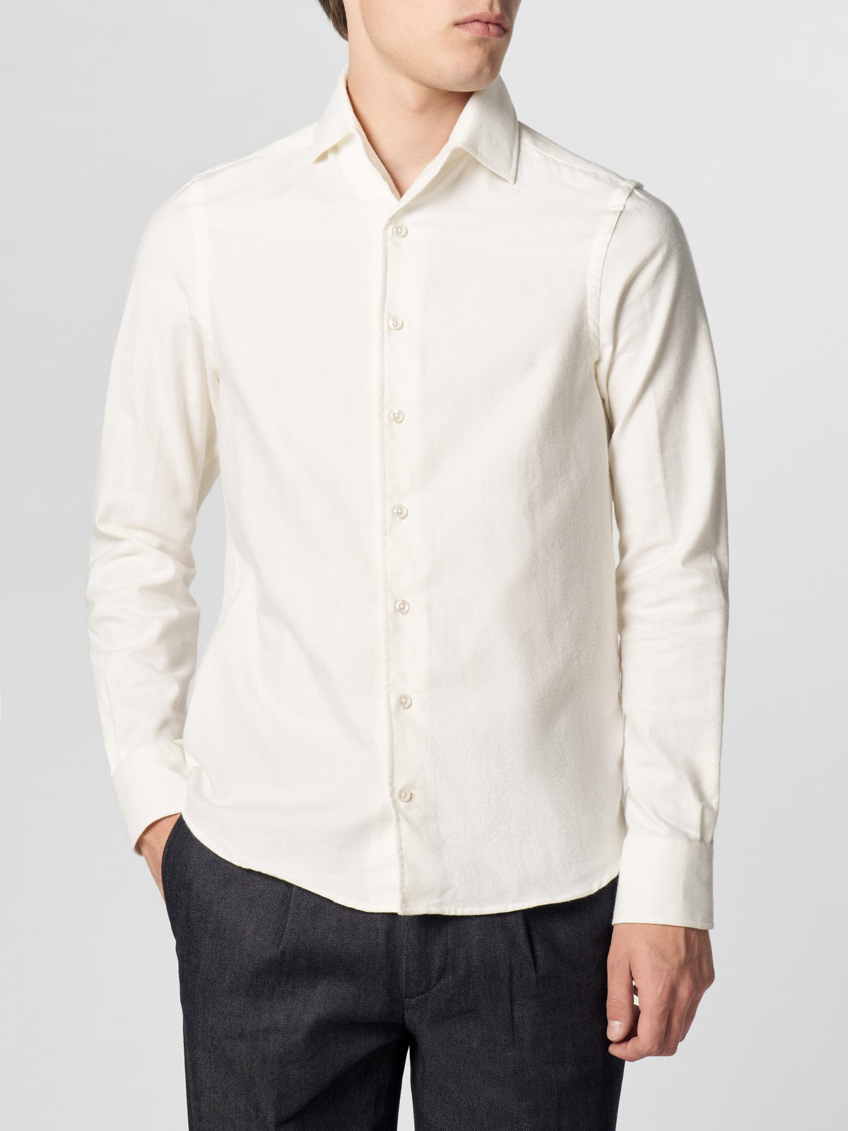 Ivory Flannel Shirt