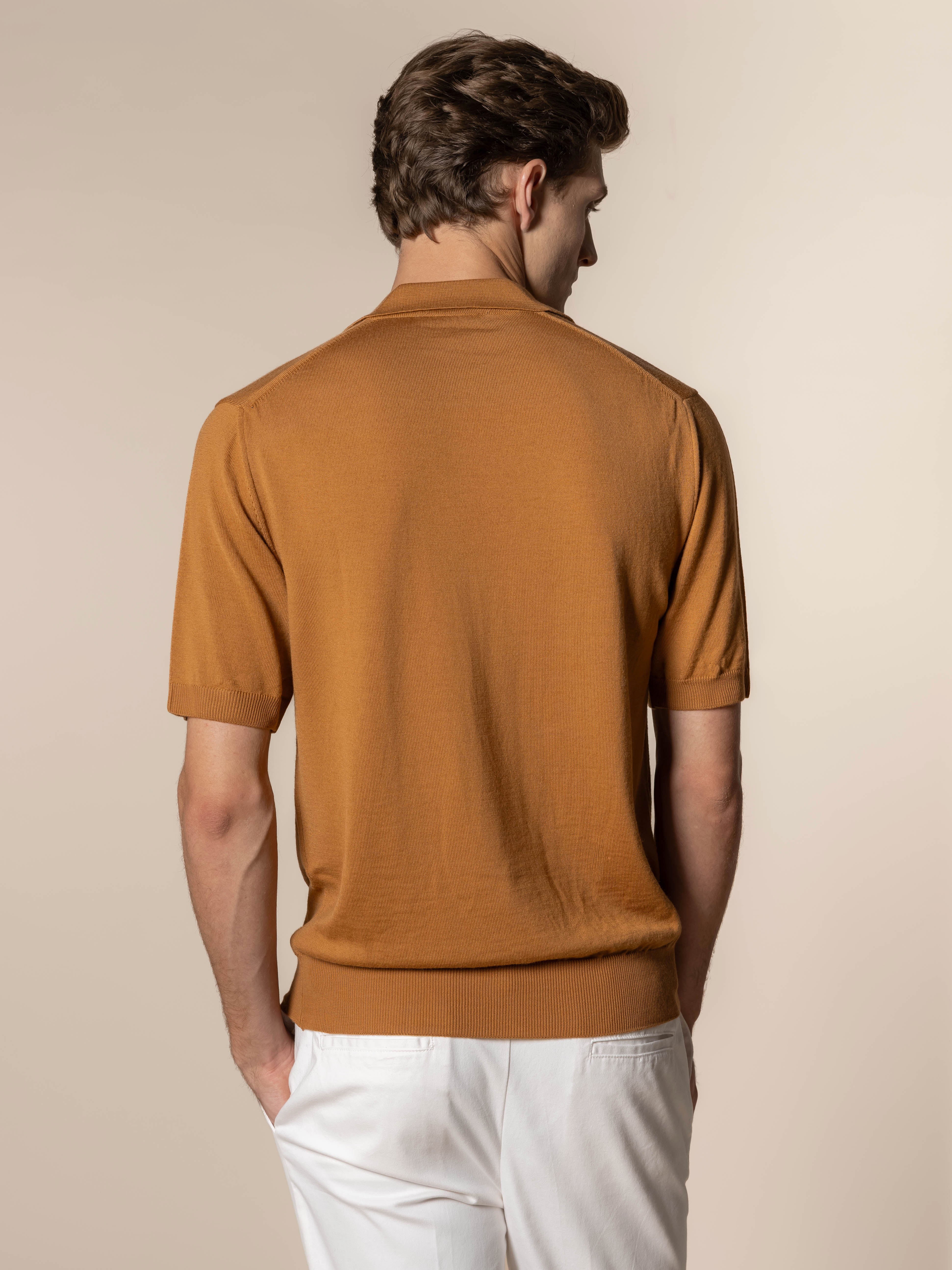 Shortsleeve Buttonless Polo Rust