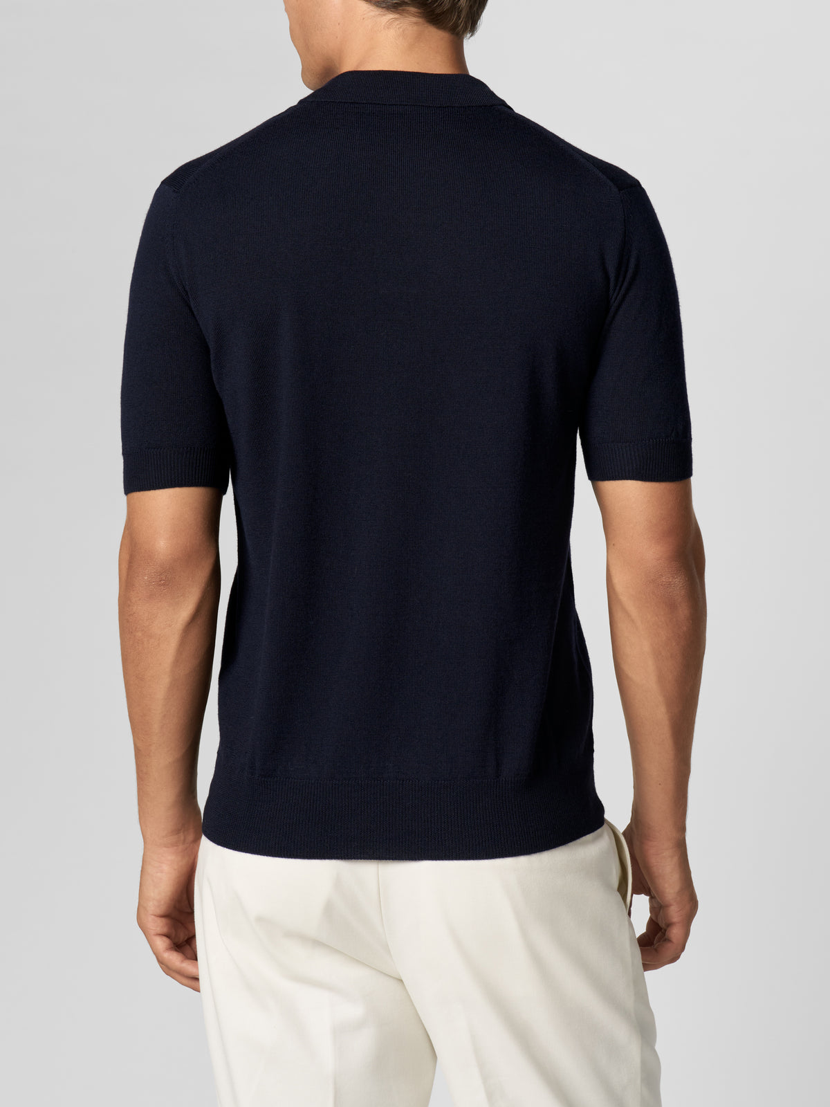 Shortsleeve Buttonless Polo Navy