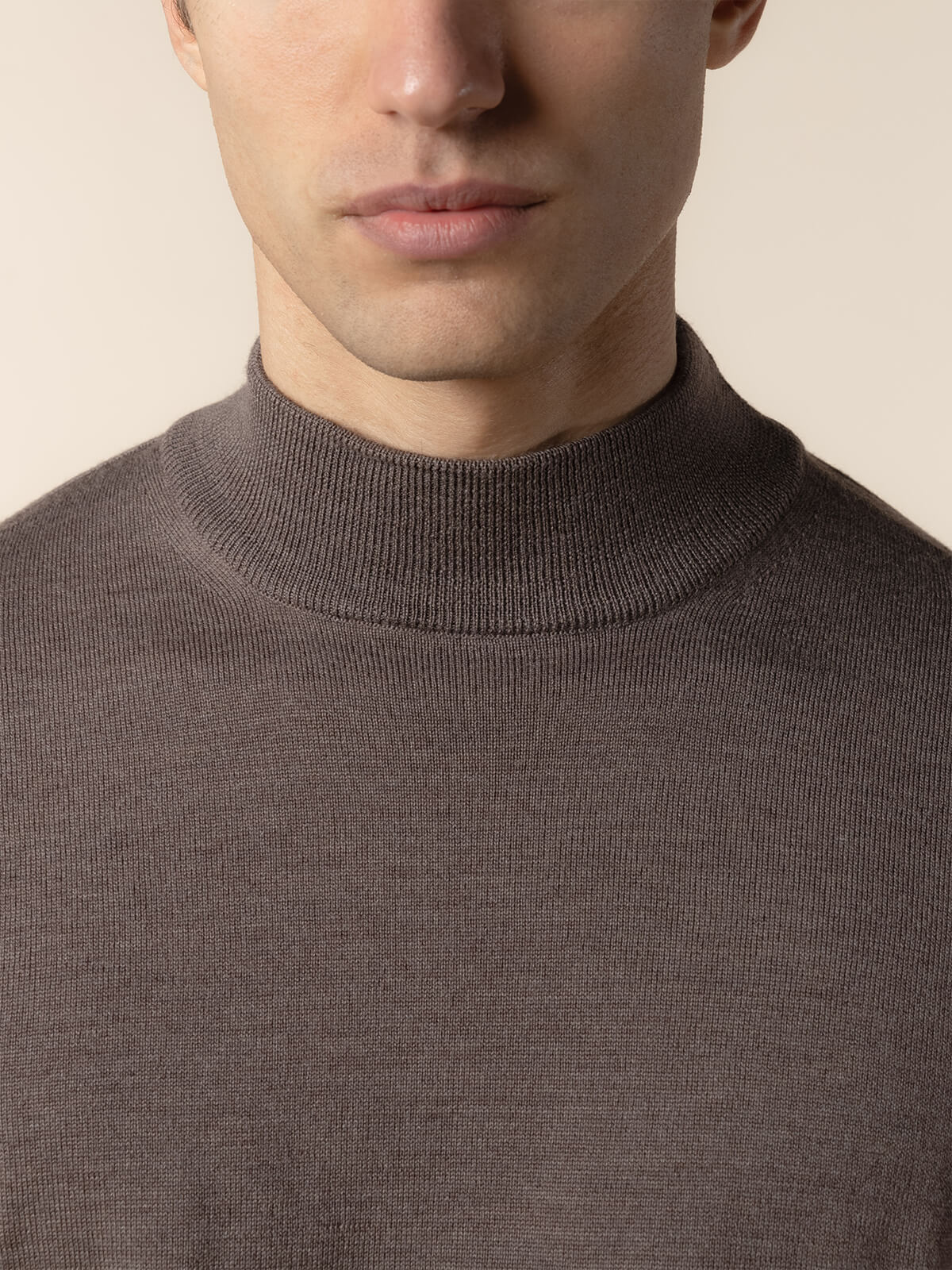 Extrafine Merino Mockneck Ash Grey