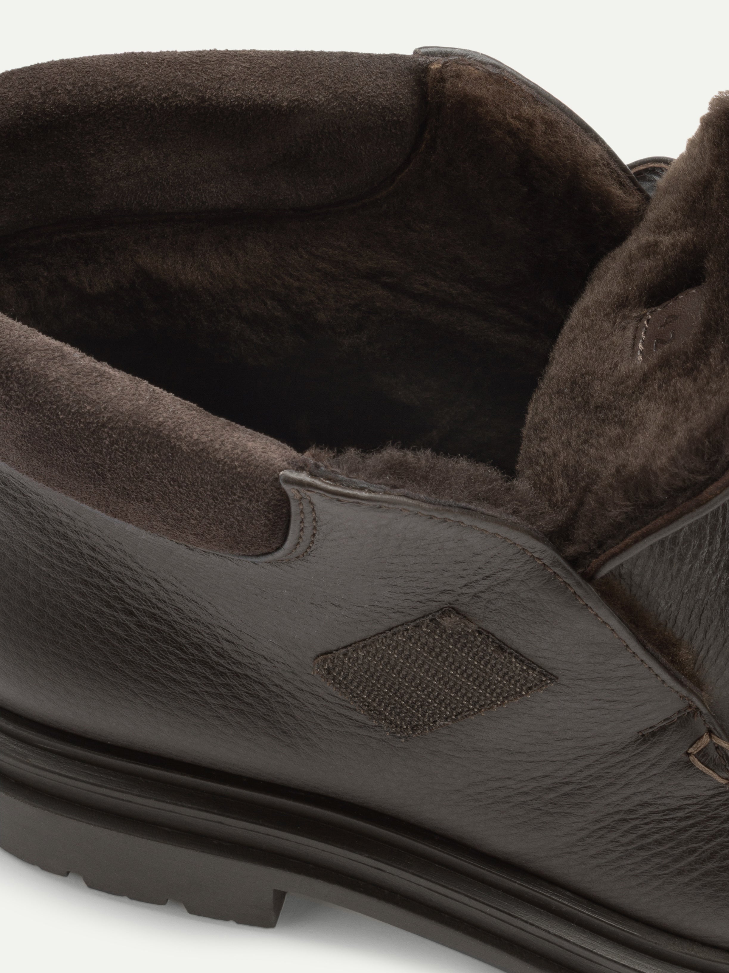 Brown Grain Alpine Boot with Fur