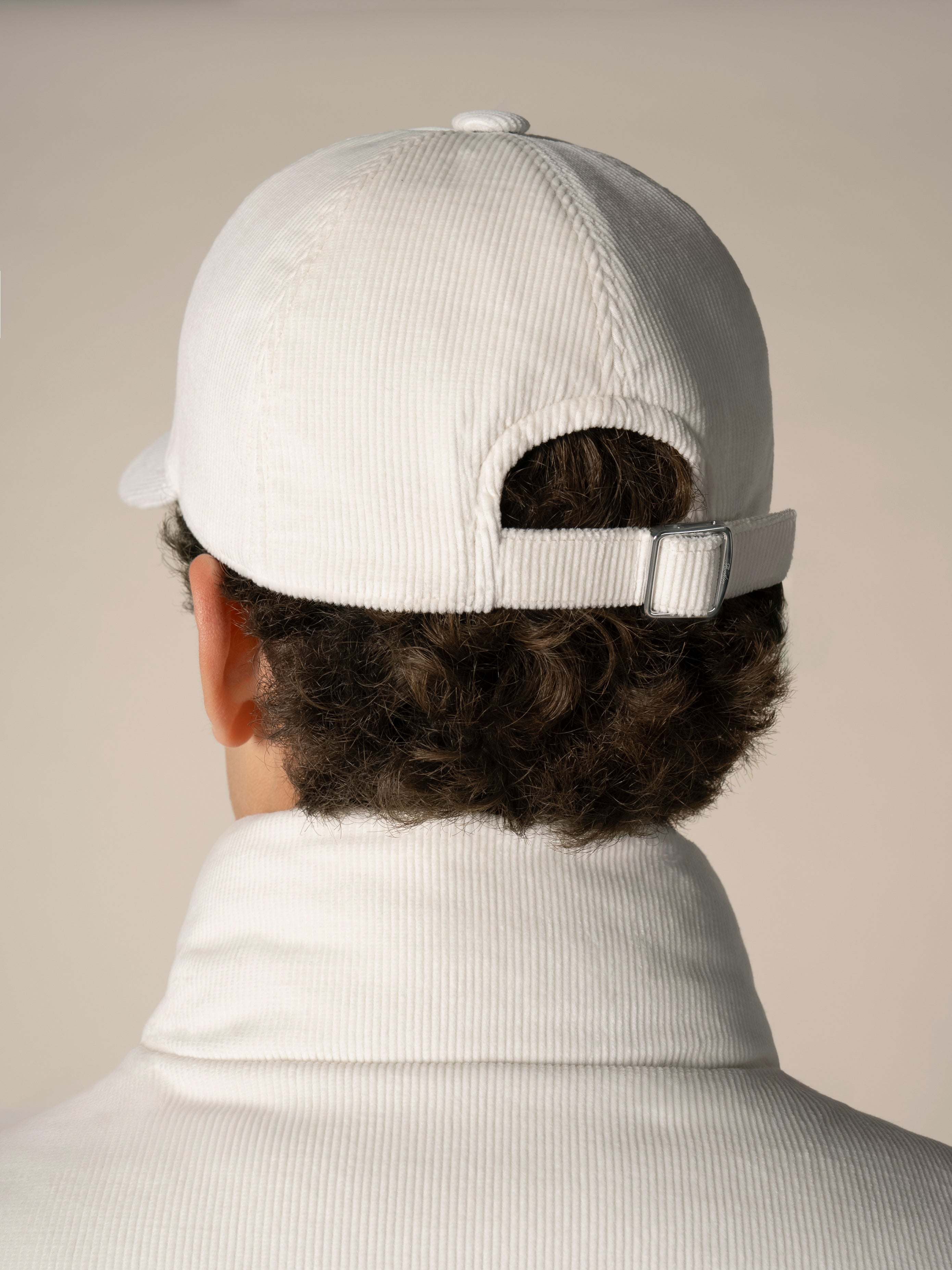 Ivory Corduroy Baseball Cap