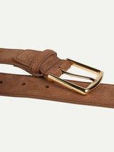 Caramel Nubuck Leather Belt