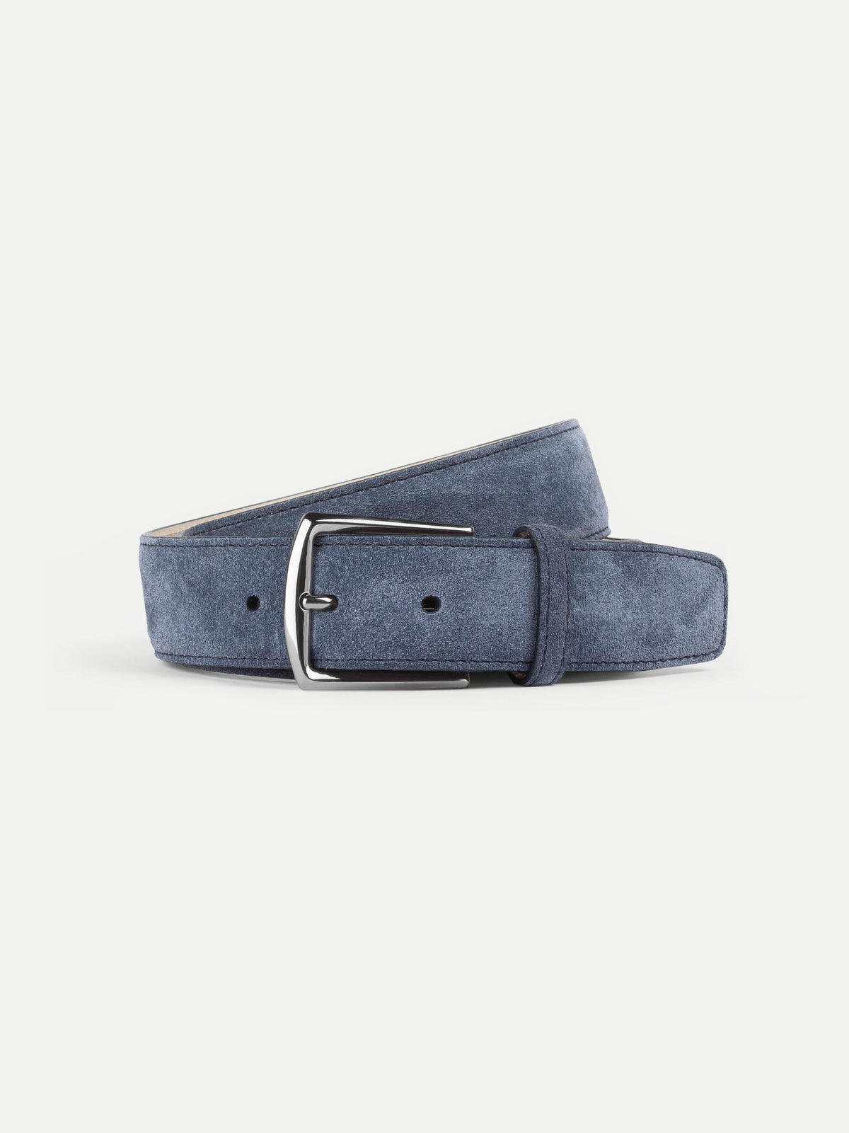 Aurélien | Steel Blue Suede Leather Belt