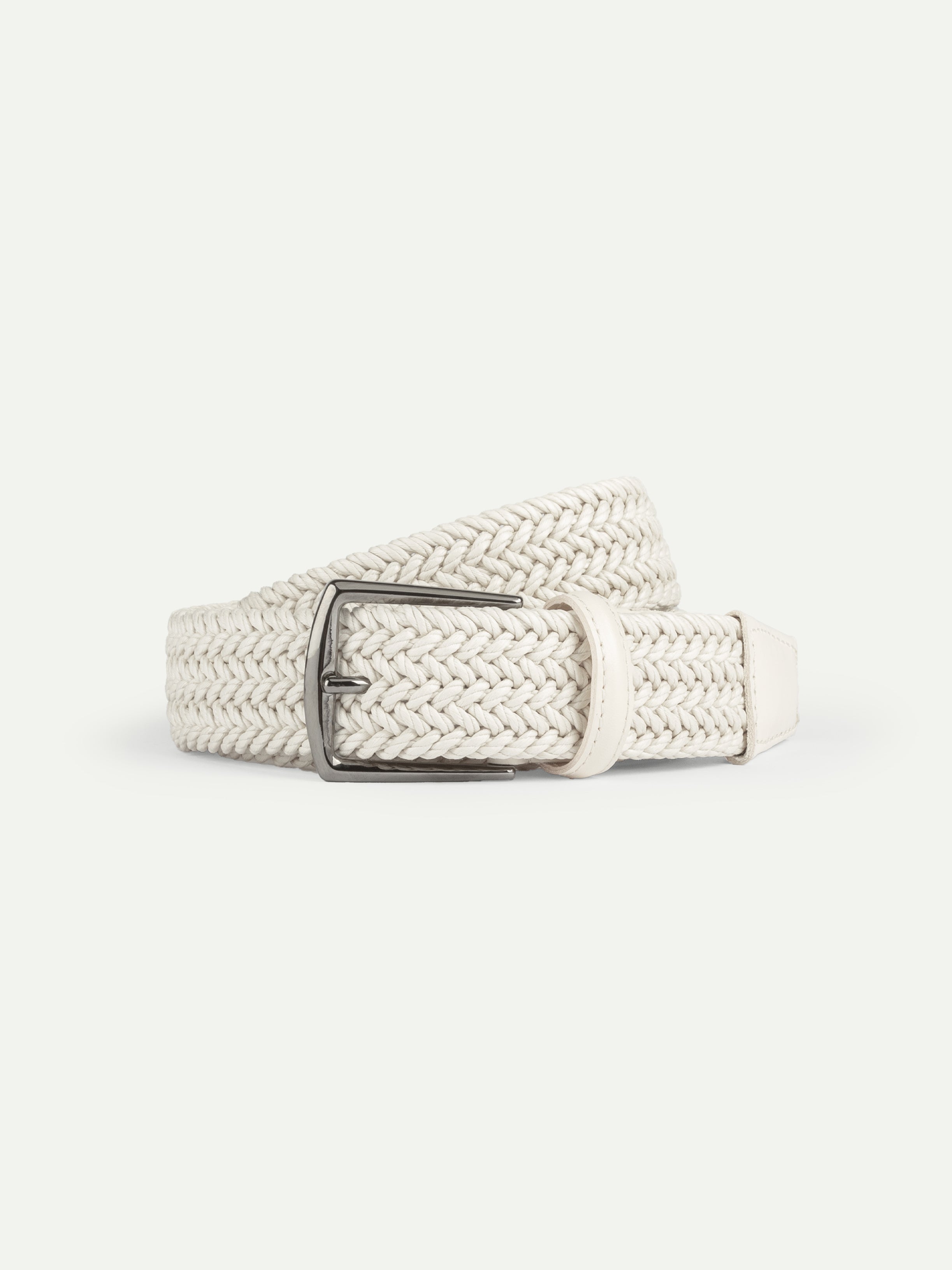 Off-white Waxed Cotton Belt