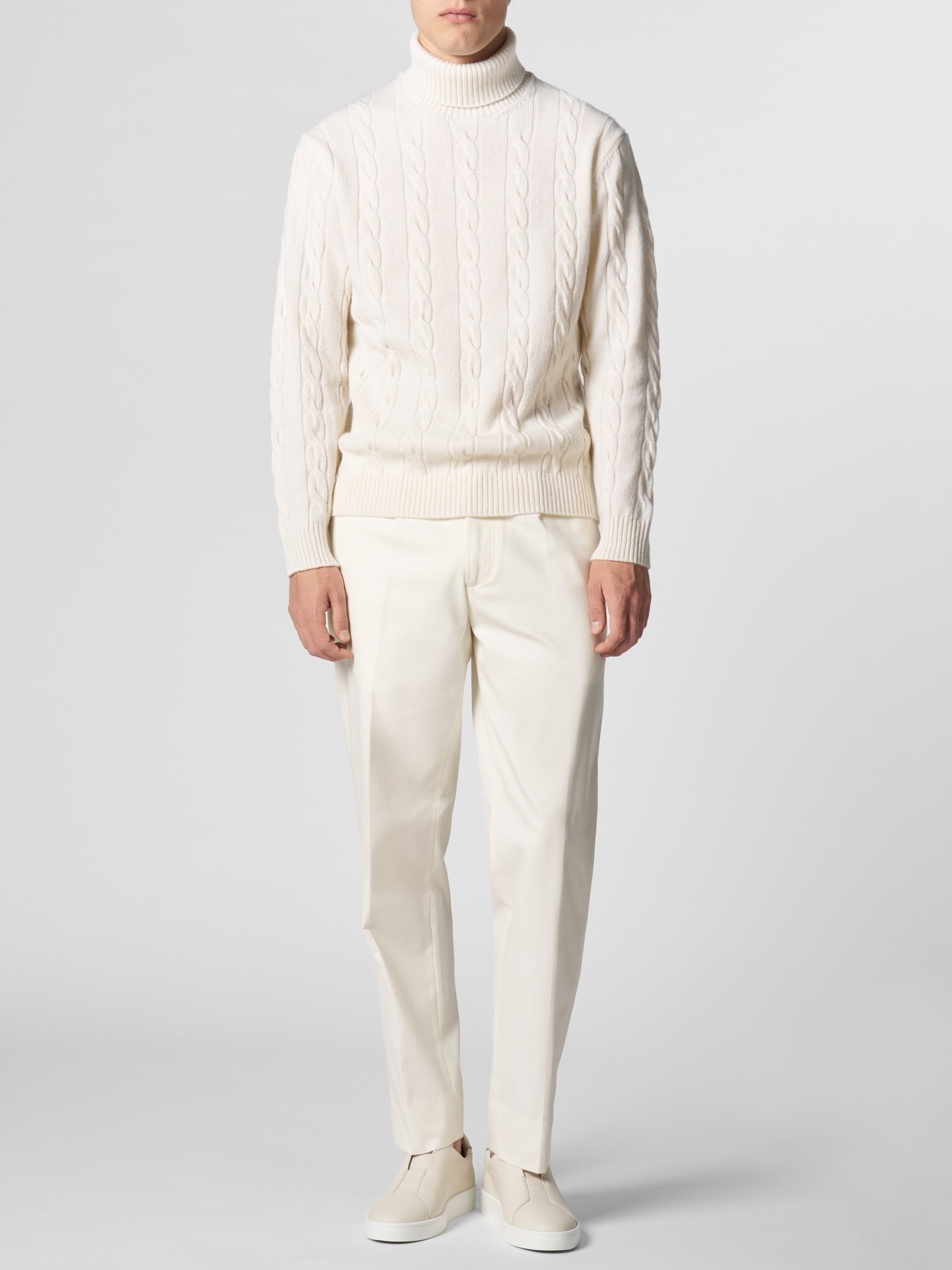 Dolcevita Cable Knit Sweater Ivory