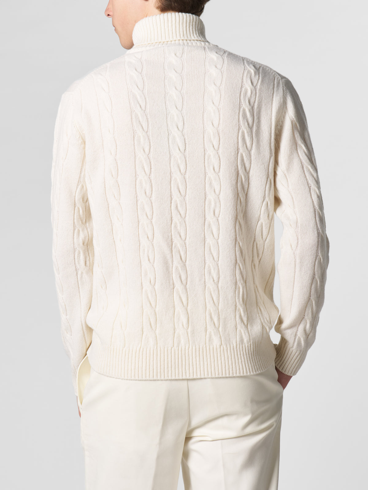 Dolcevita Cable Knit Sweater Ivory