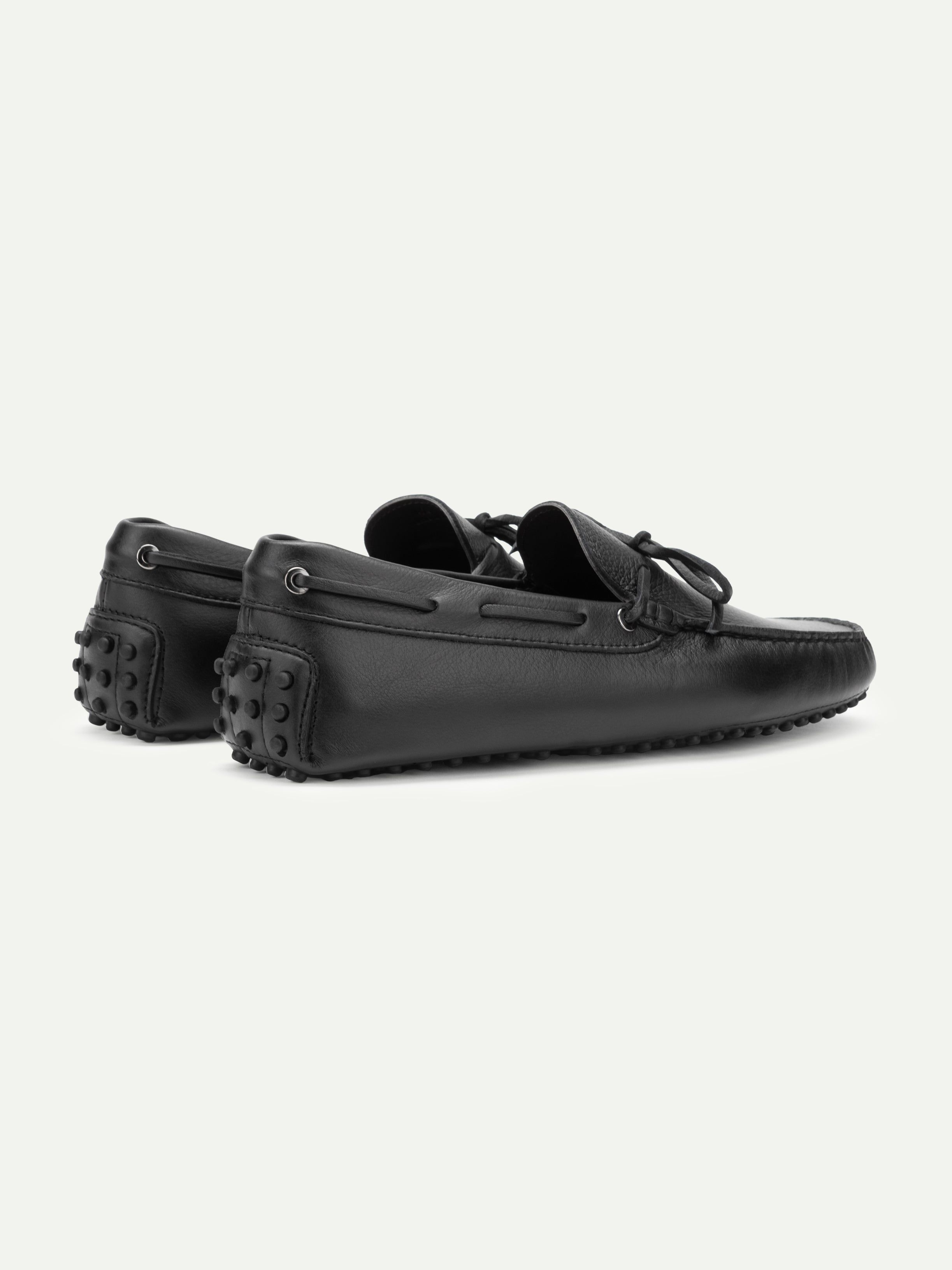 Black Leather Driving Shoes