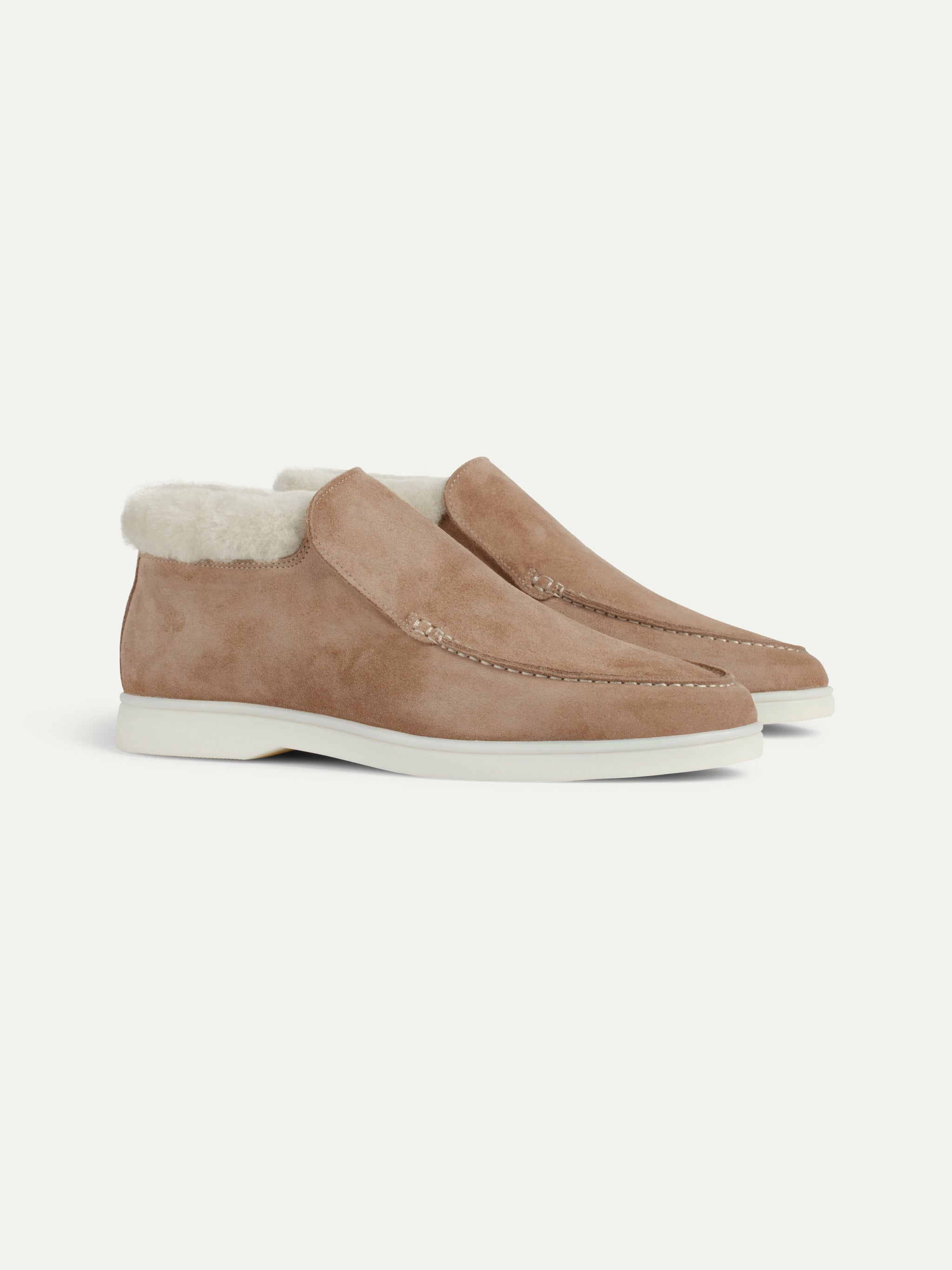 Aur lien Classic Beige City Loafer For Women With Fur aur-lien-classic-beige-city-loafer-for-women-with-fur