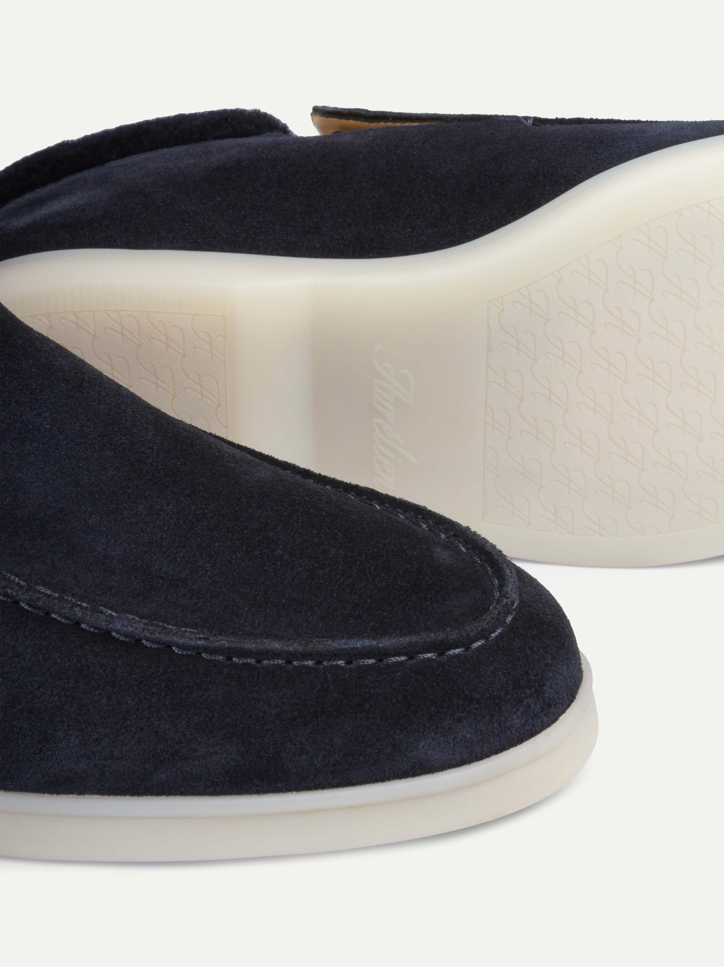 Lady Dark Blue City Loafer Fur