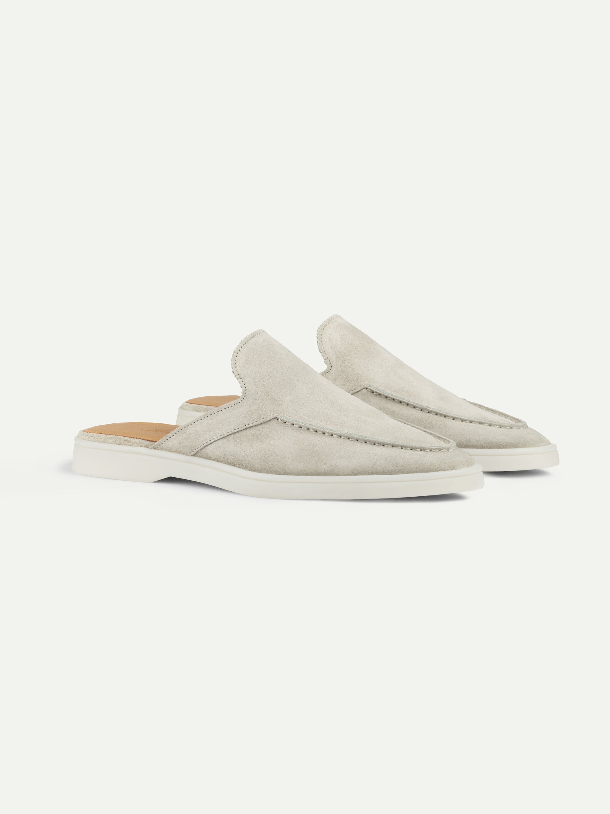 Alyx Gray Leather Slippers