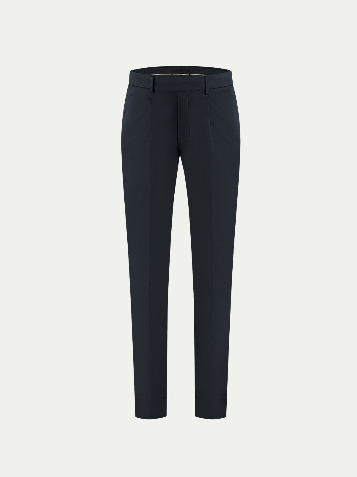 Navy Pleated Metropolitan Trousers display picture 1