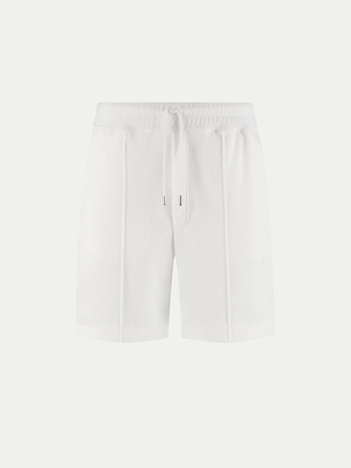 White Terry Towelling Leisure Shorts