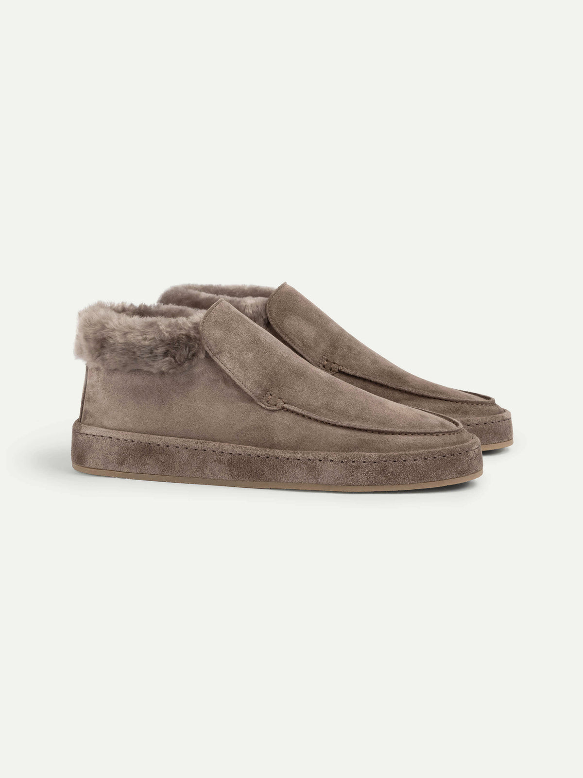 Aurelien : Light Grey Voyager Loafer (Unworn / New / Authenticity 100% Guarantee Aurélien | Warm Grey Suede Yacht Loafer main image 4