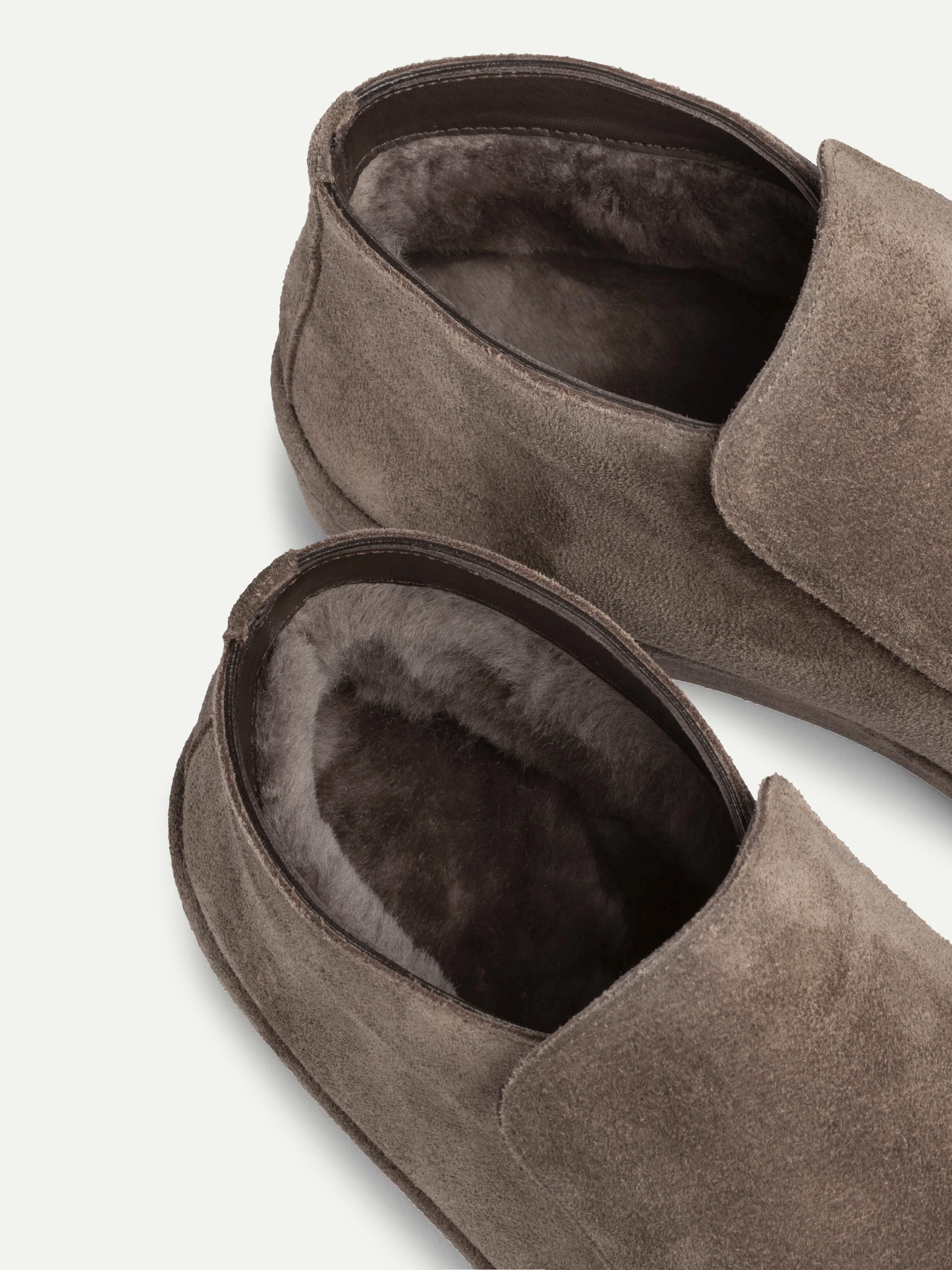 Ash Grey Voyager City Loafer with Fur