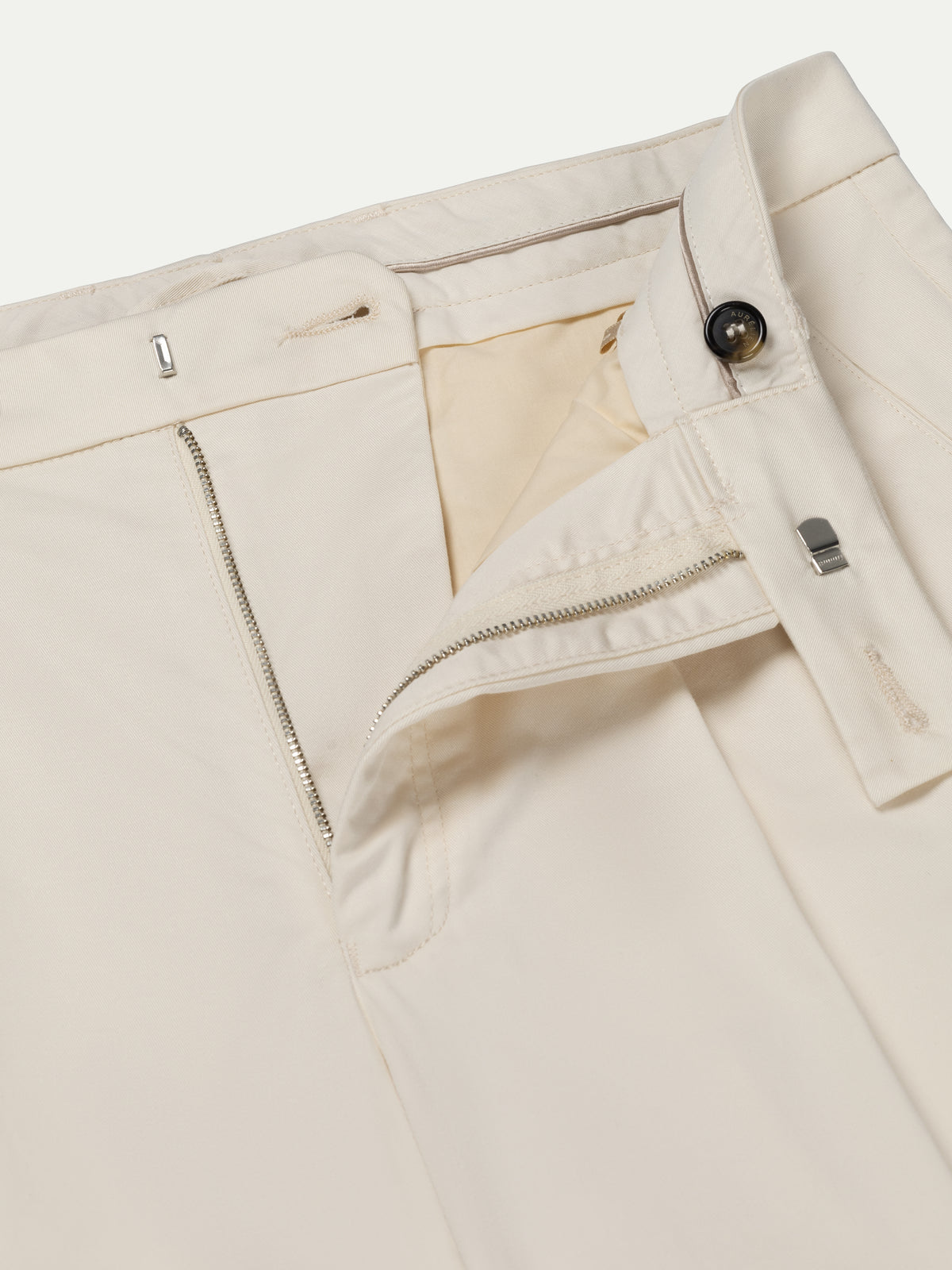 Light Beige Pleated Metropolitan Trousers