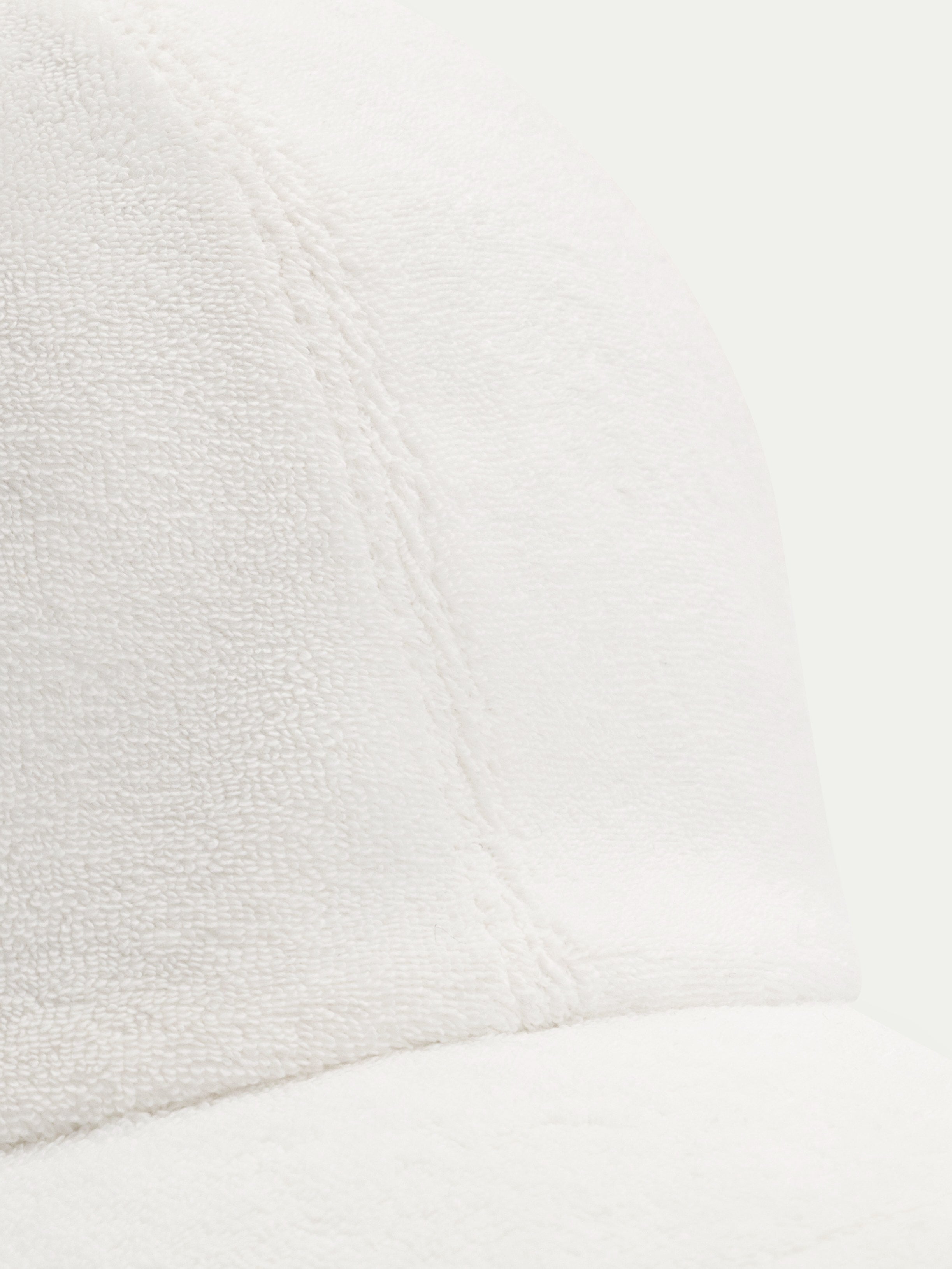 White Terry Towelling Baseball Cap