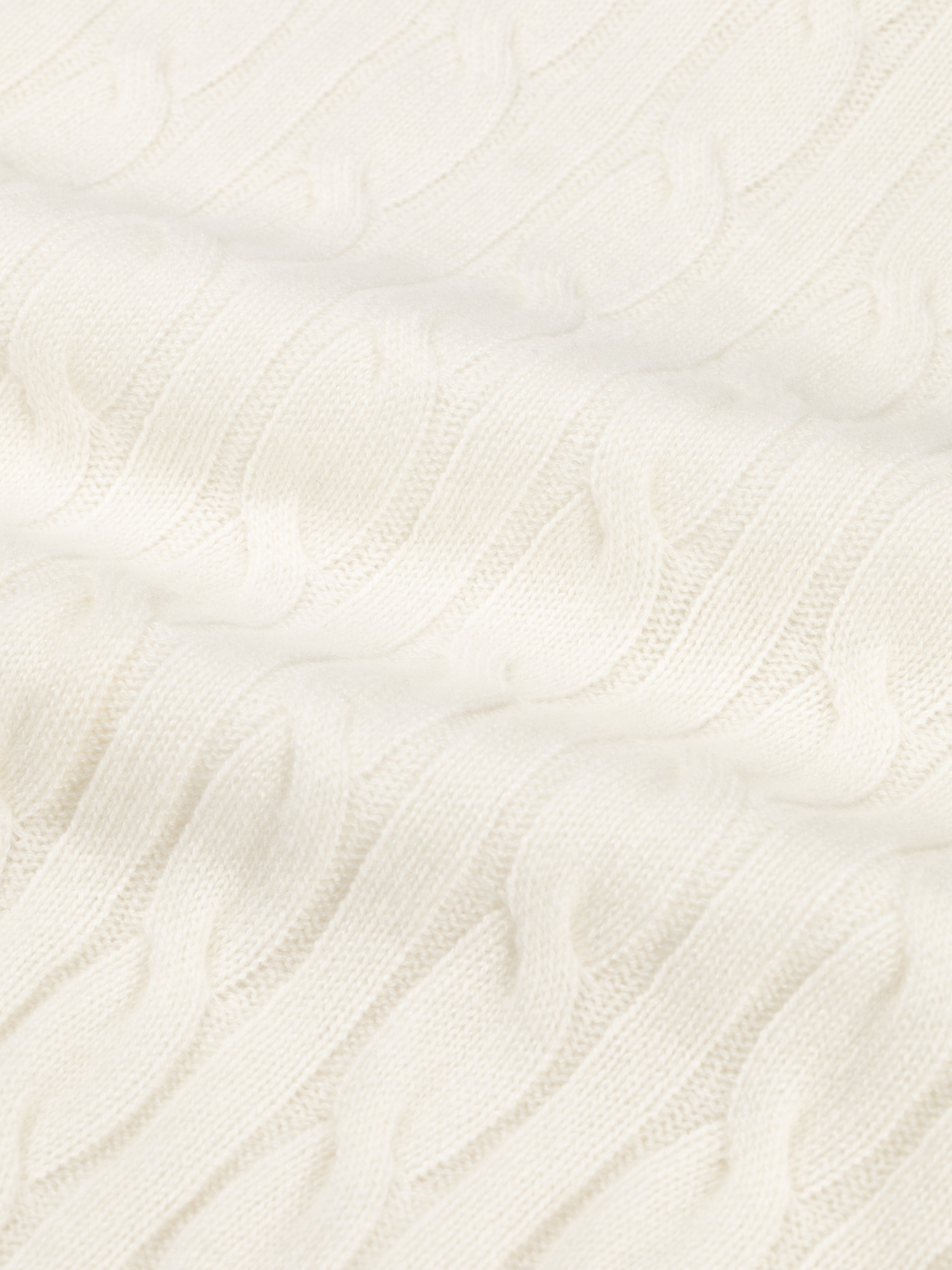 Ivory Cable Knit Polo