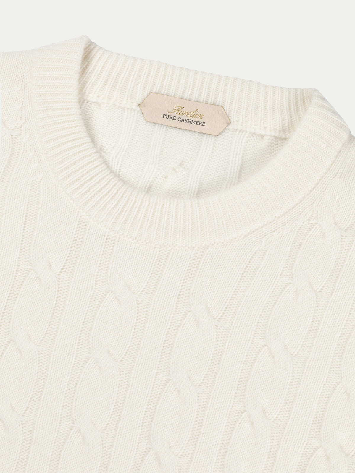 Ivory Cable Knit Crewneck