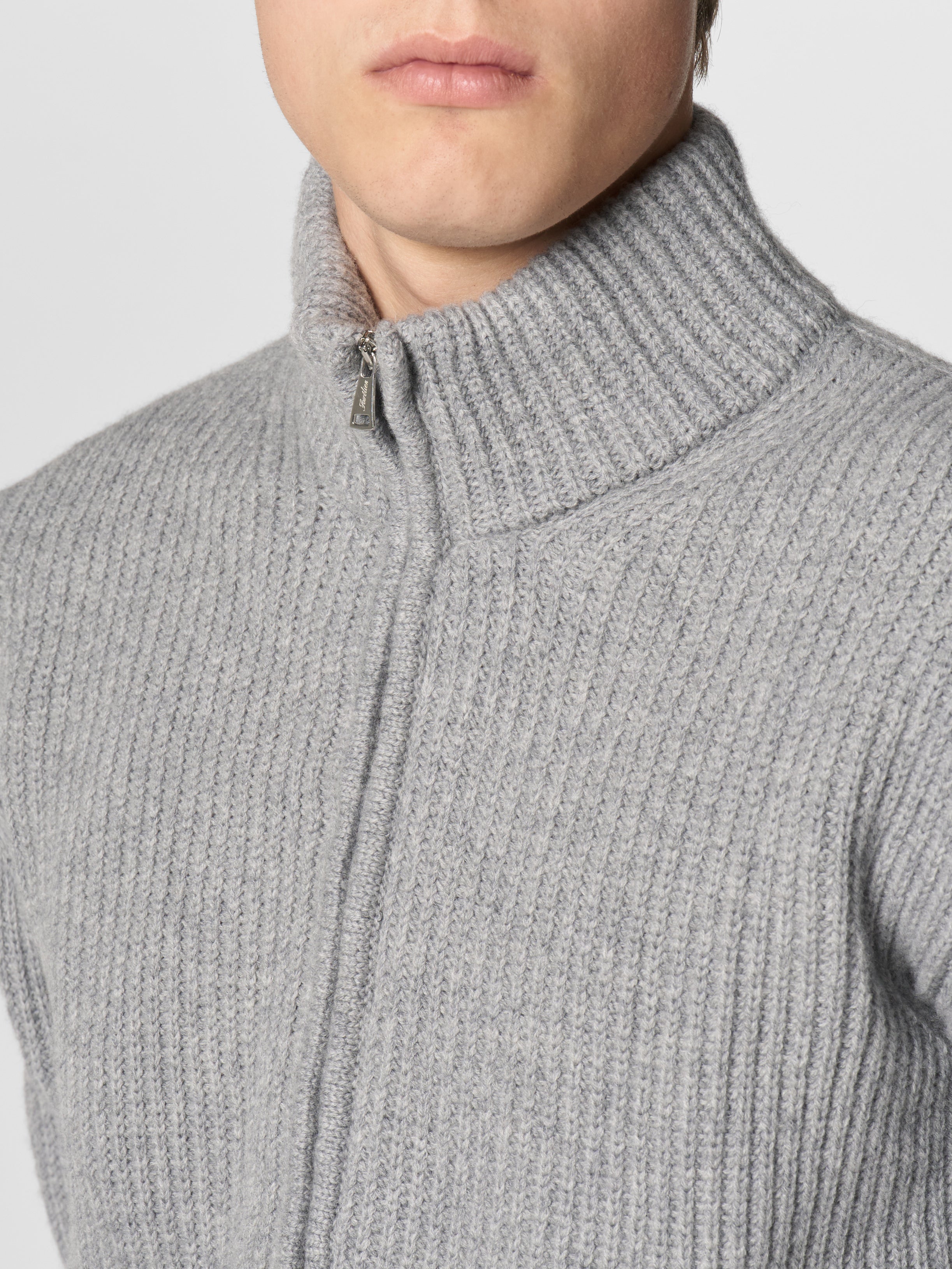 Mid Grey Alpine Ribbed Vest
