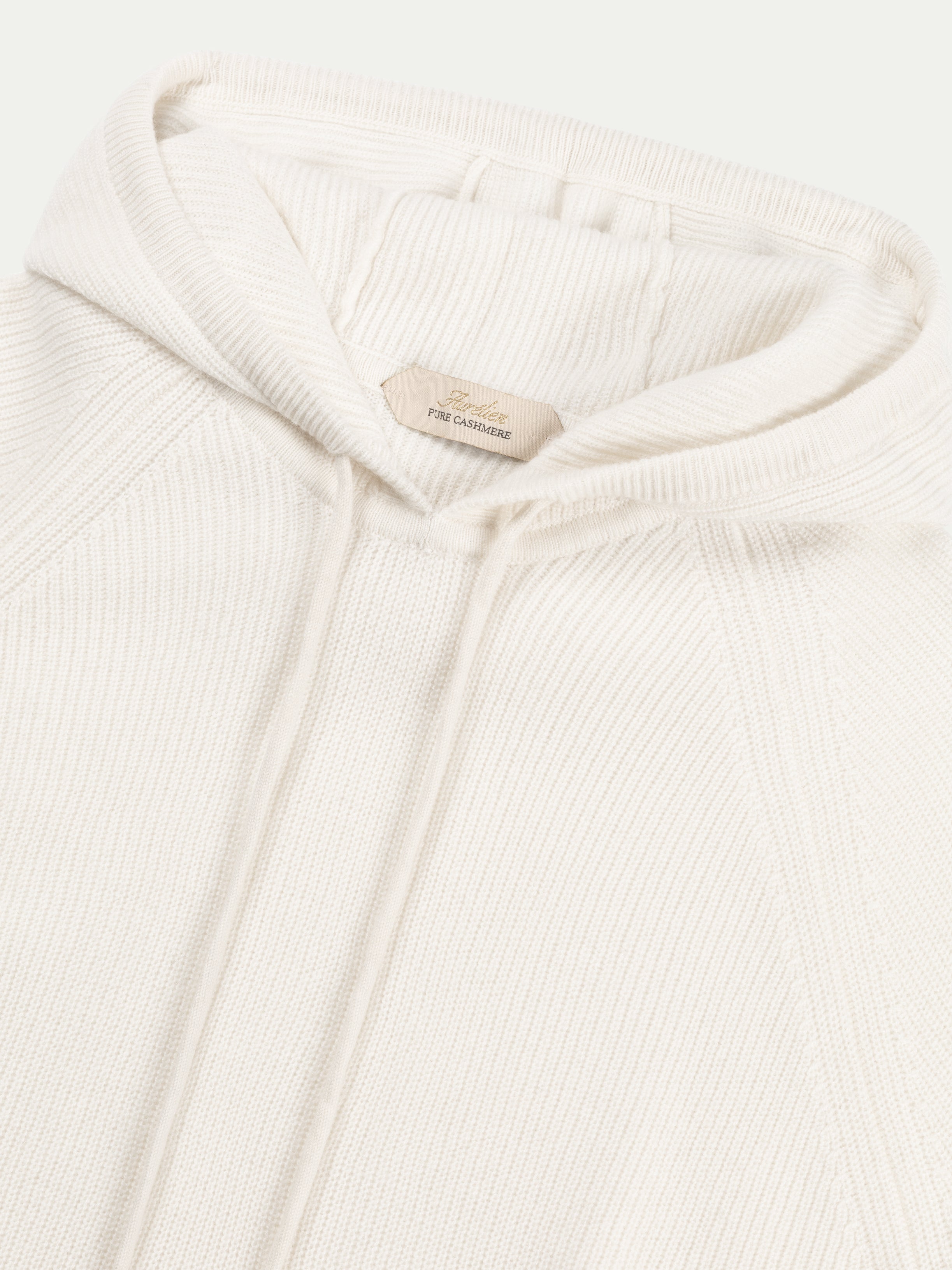 Ivory Ribbed Hoodie