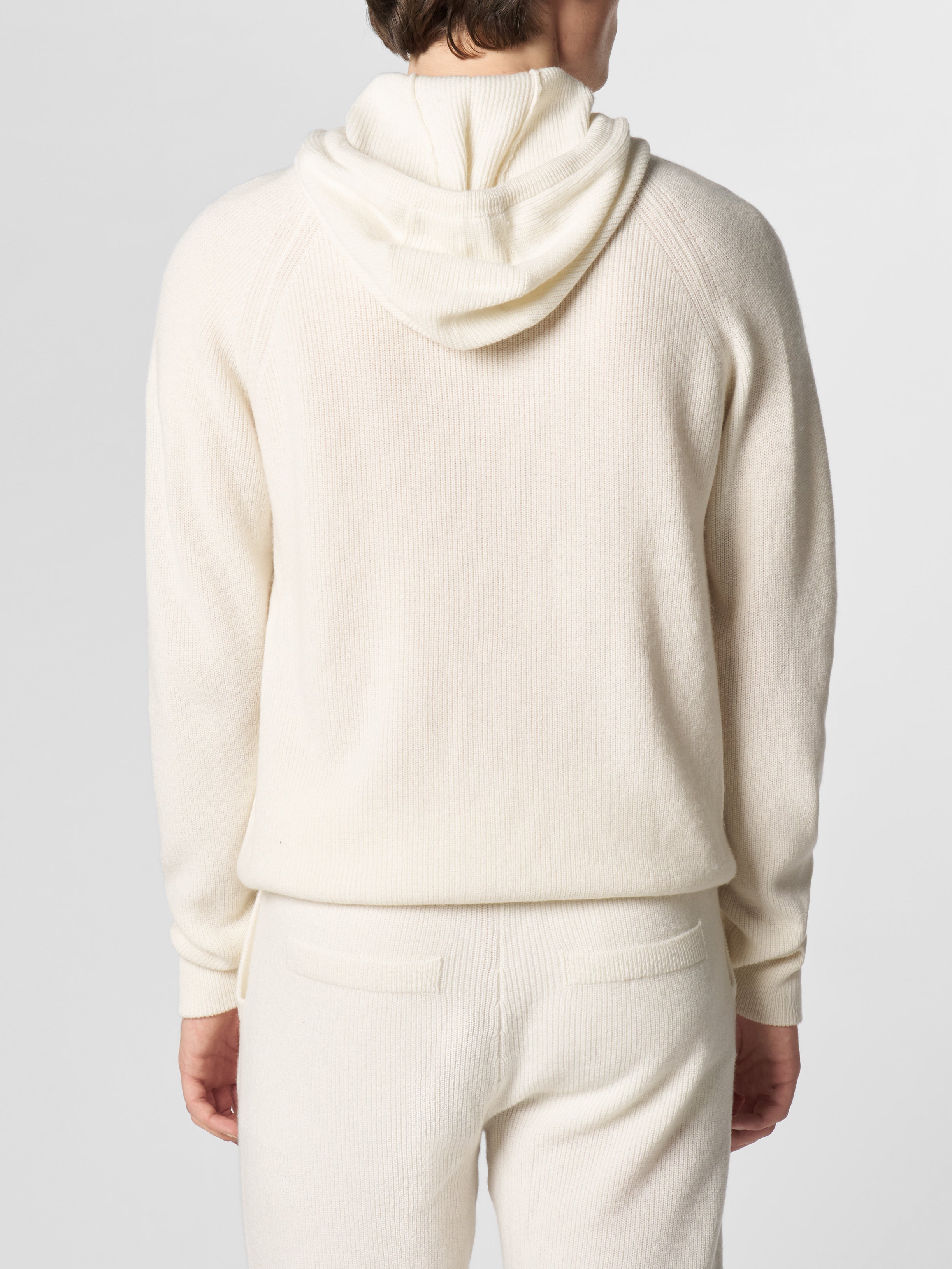 Ivory Ribbed Hoodie