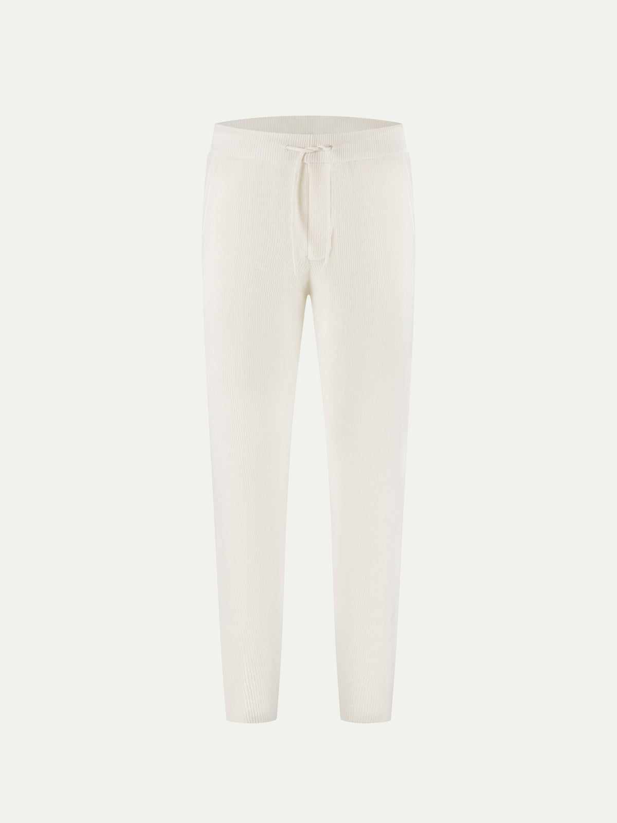 Ivory Ribbed Trouser