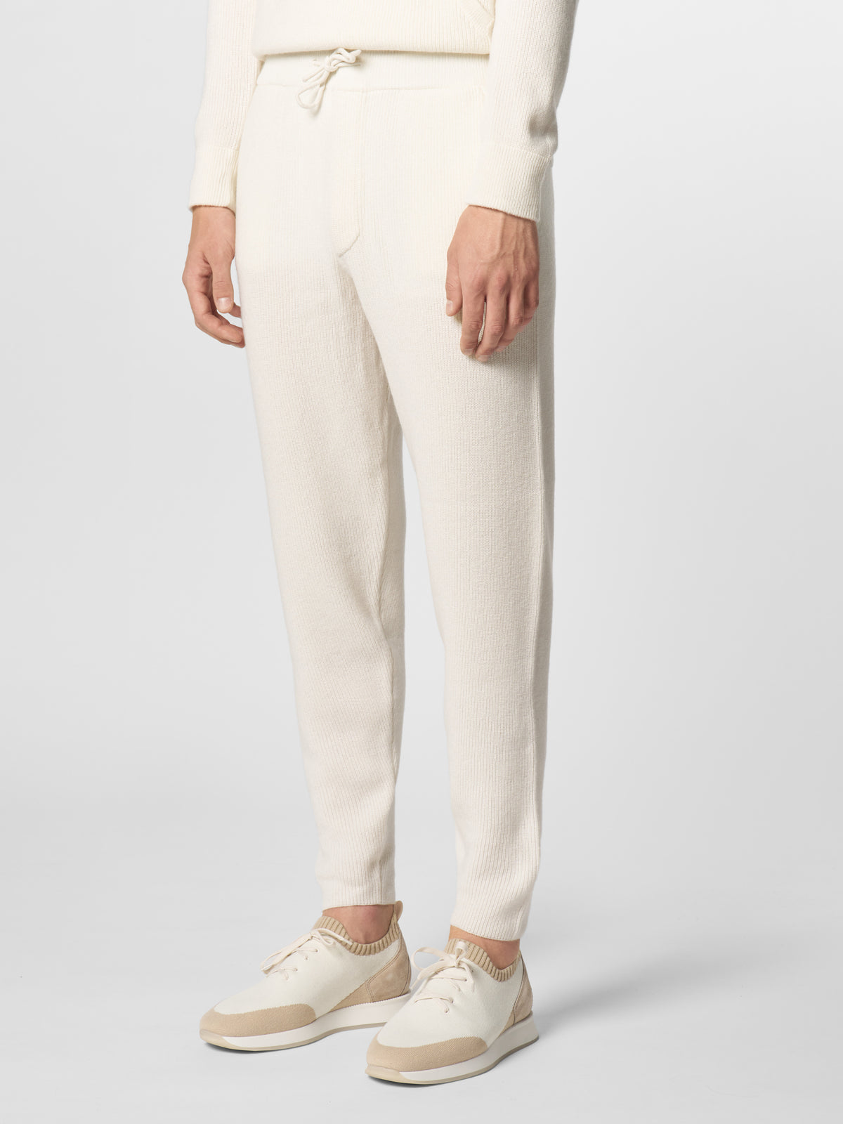 Ivory Ribbed Trouser