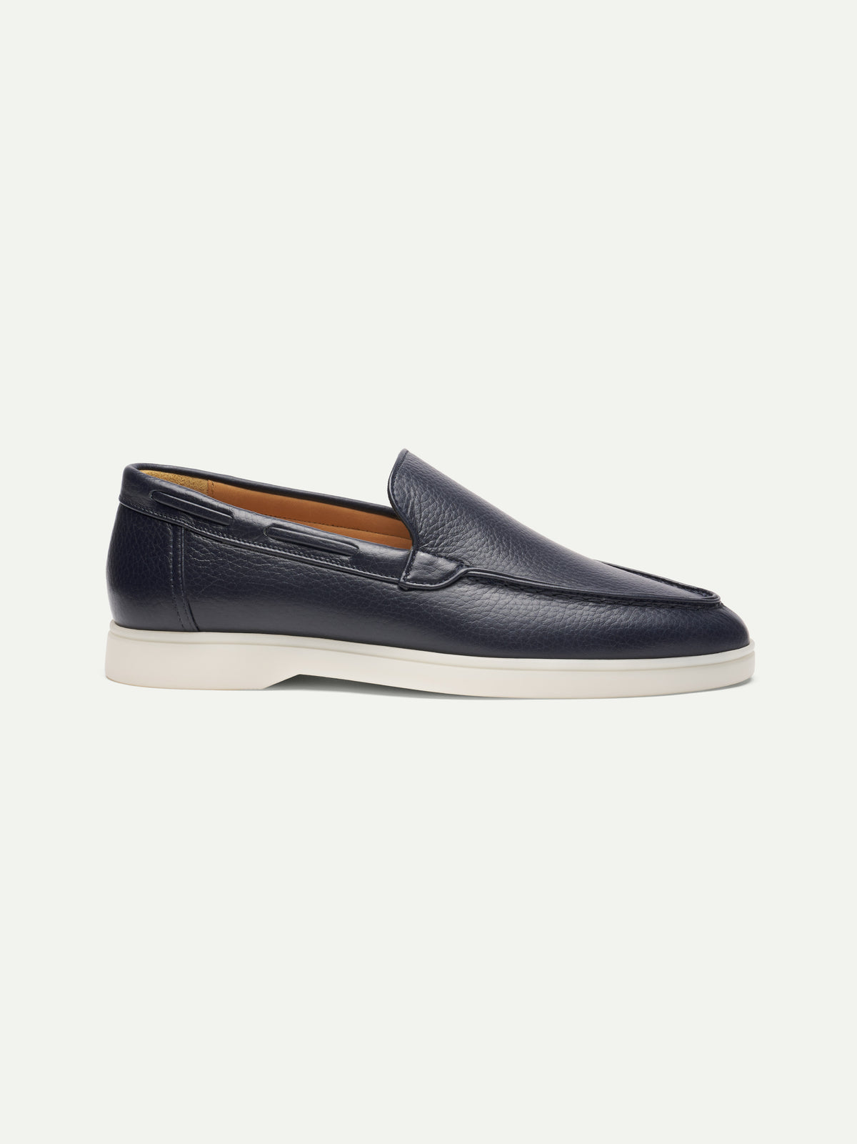 Lady Navy Grain Yacht Loafers