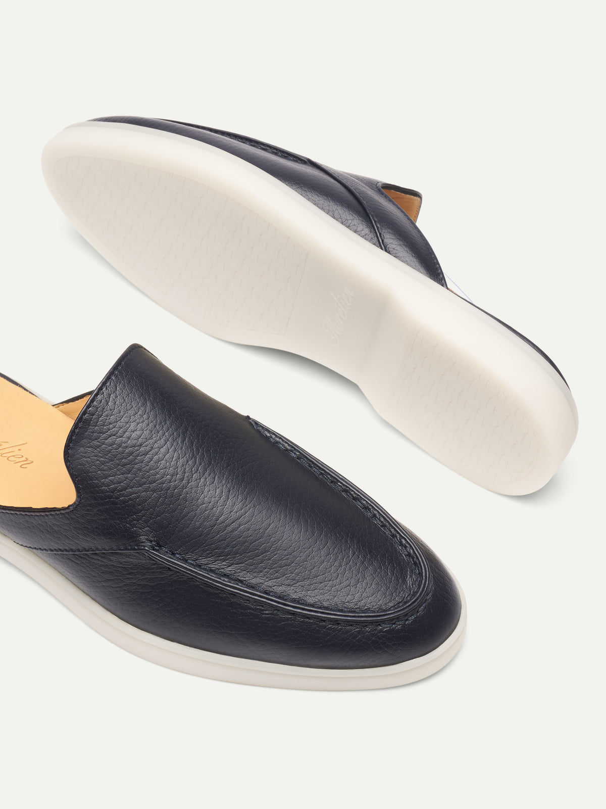 Lady Navy Grain Yacht Slipper