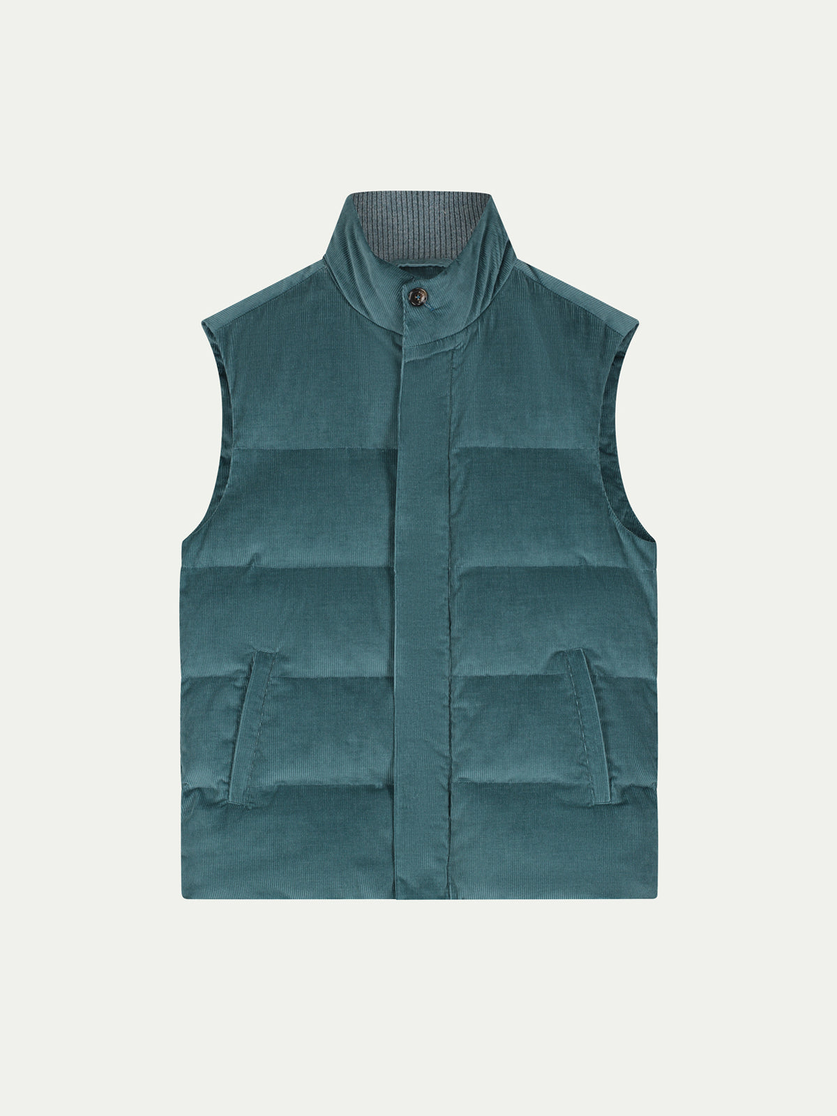 Corduroy AUR1 Body Warmer | Dark Aquamarine