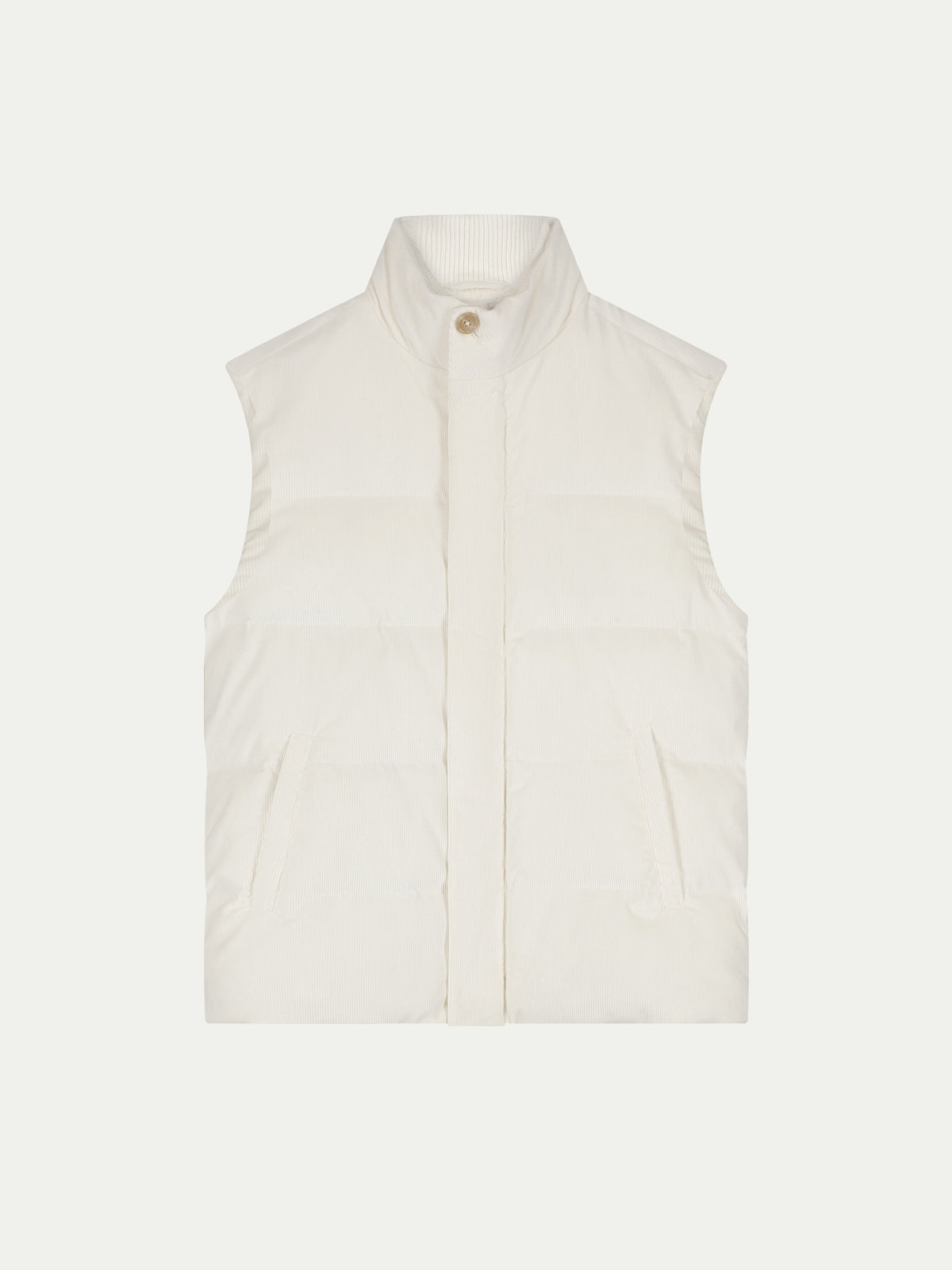 Corduroy AUR1 Body Warmer | Ivory