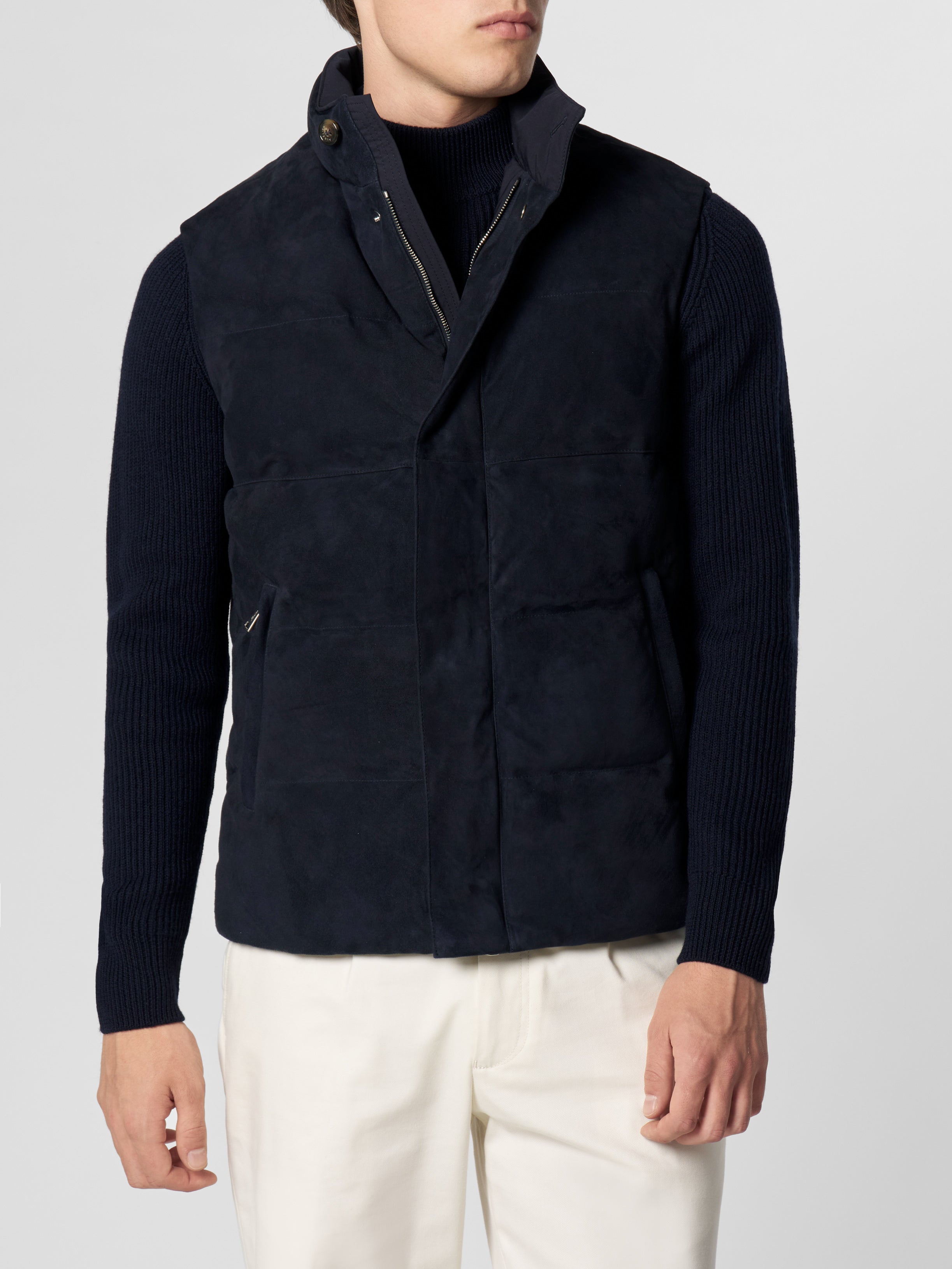 Navy Suede AUR1 Body Warmer