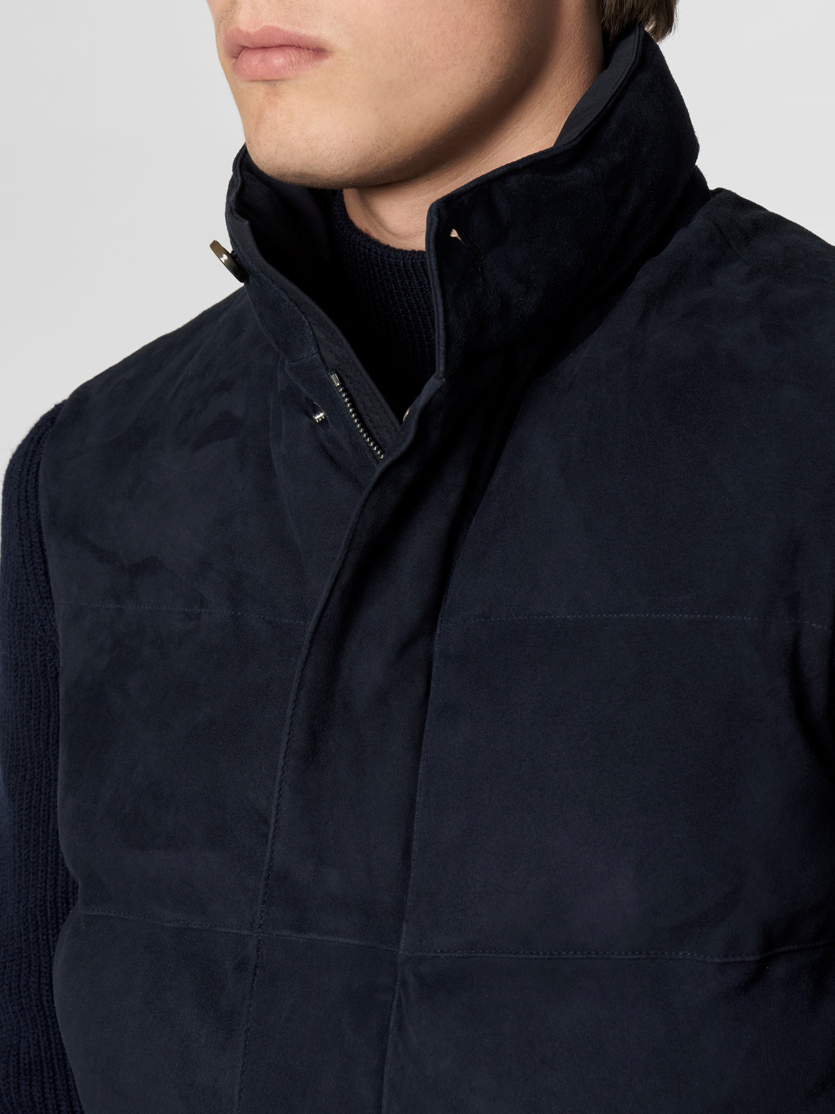 Navy Suede AUR1 Body Warmer