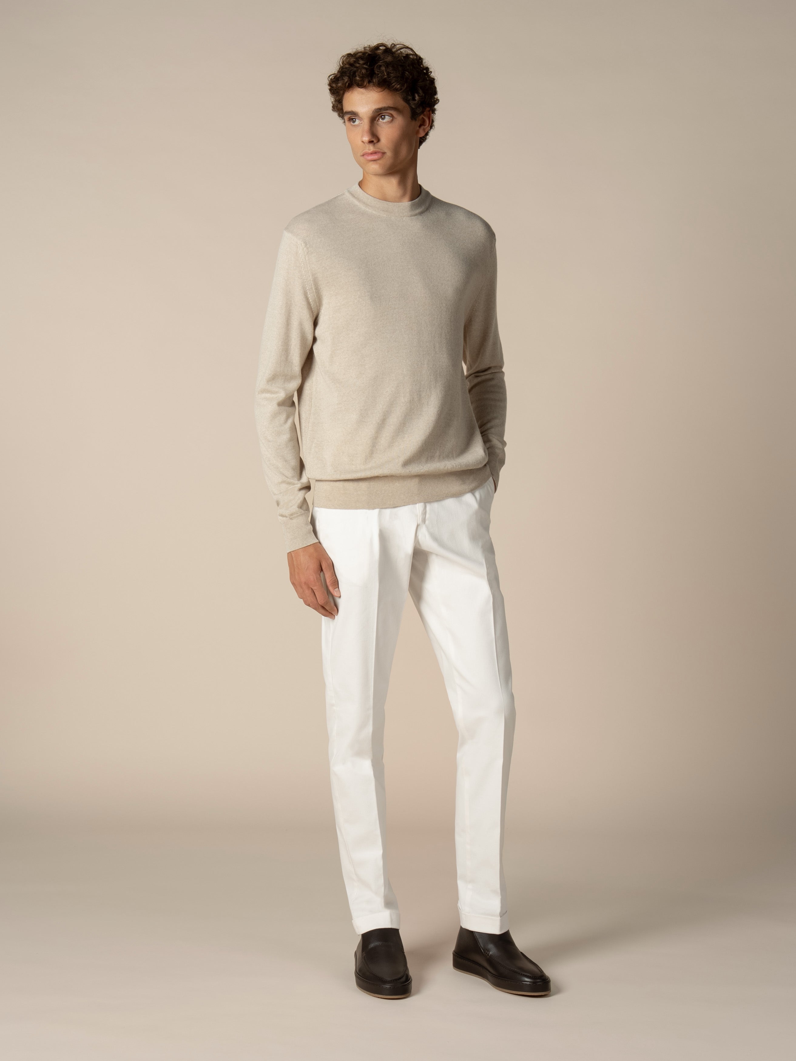 Light Beige City Crew