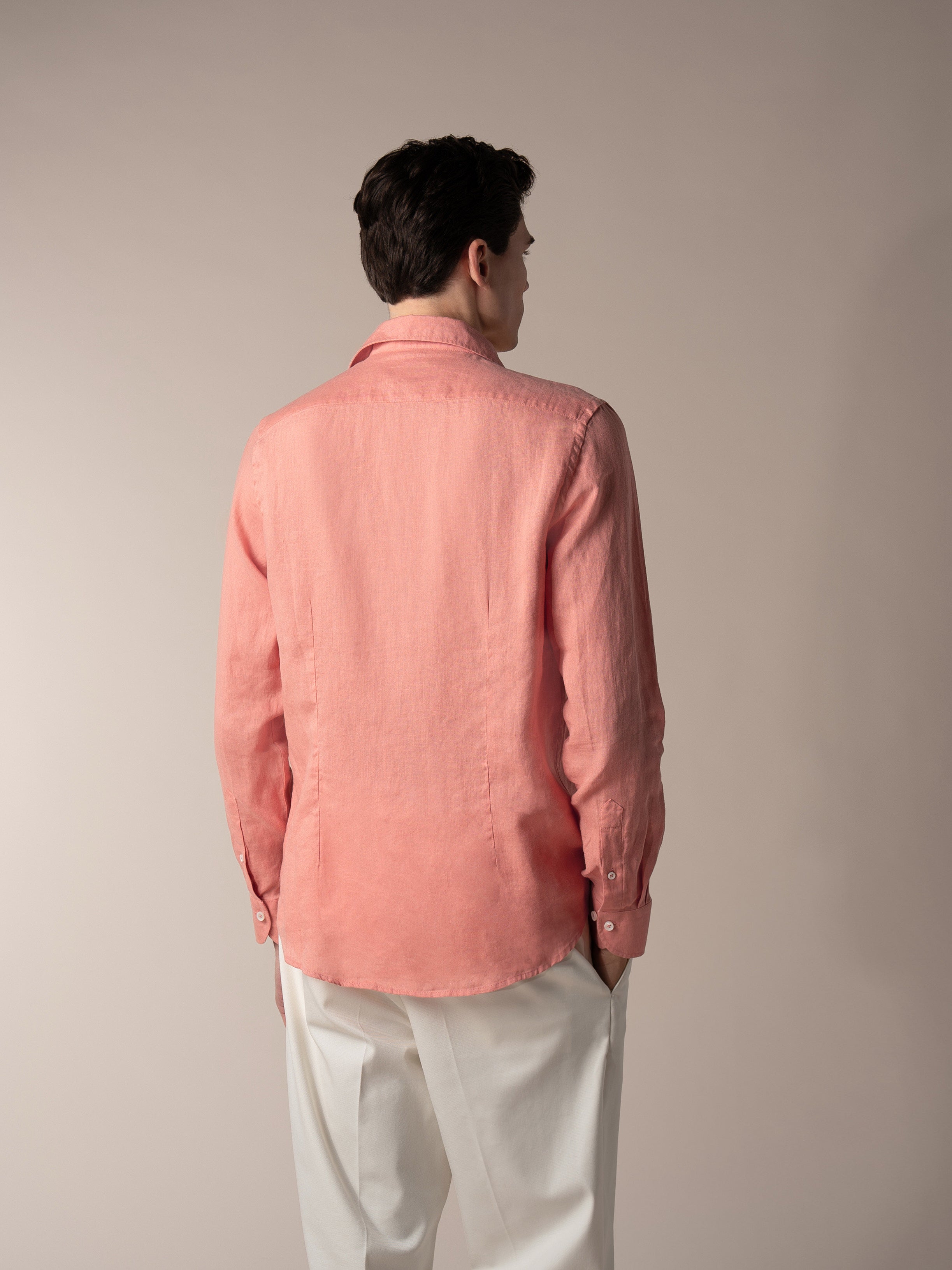 Coral Linen Seaside Shirt
