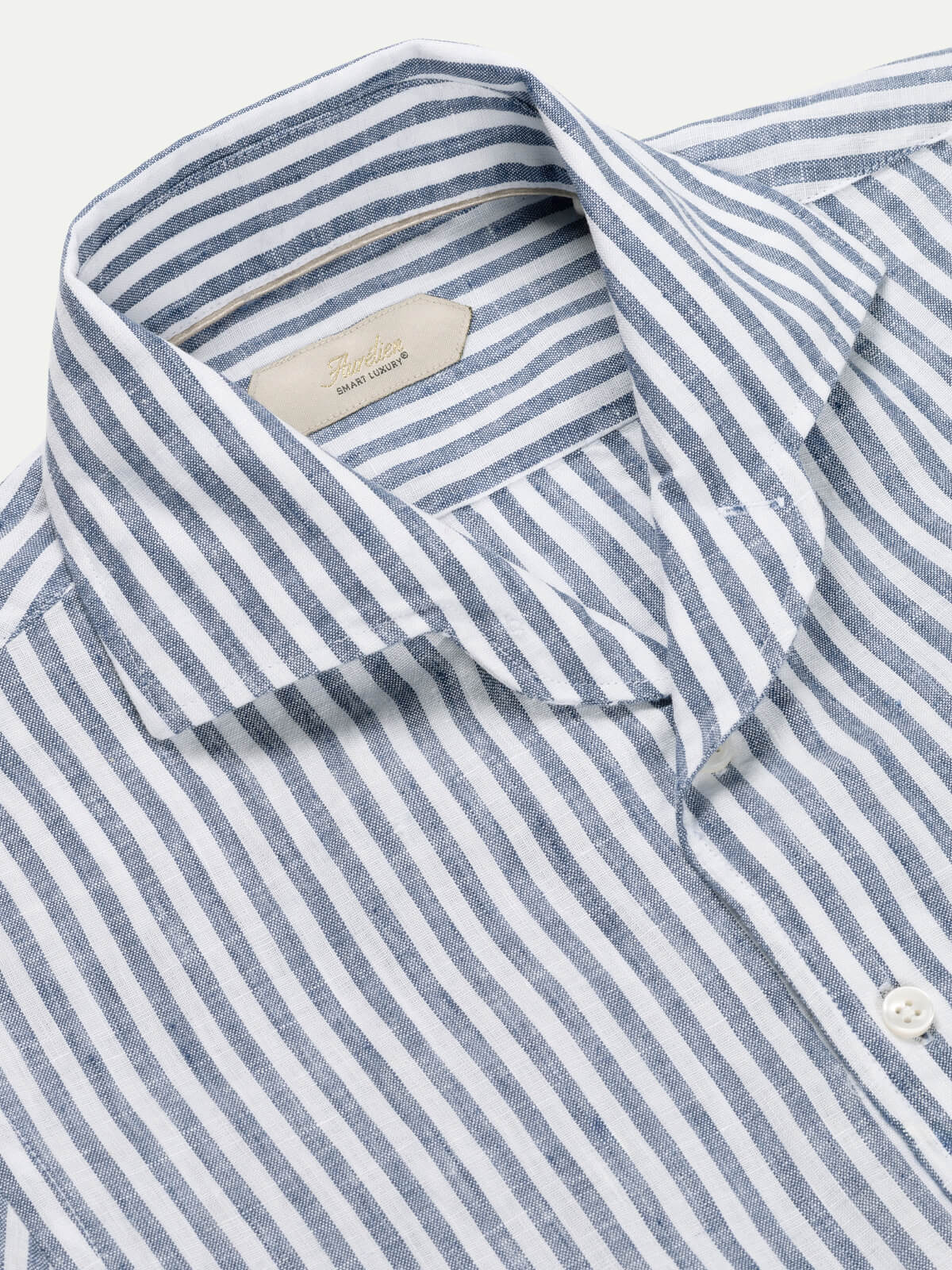 Navy Stripe Linen Seaside Shirt