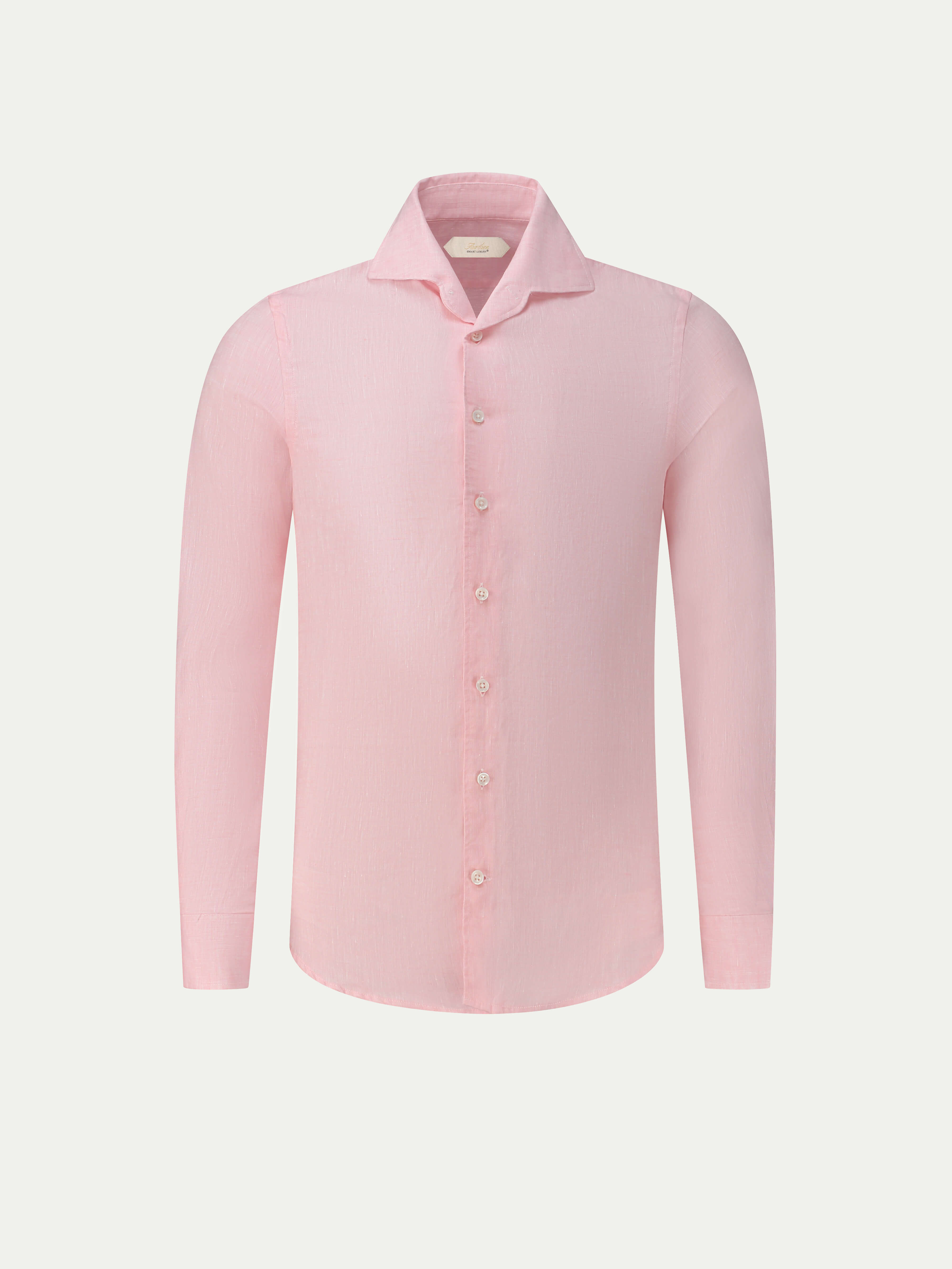 Aurélien  Light Pink Linen Seaside Shirt
