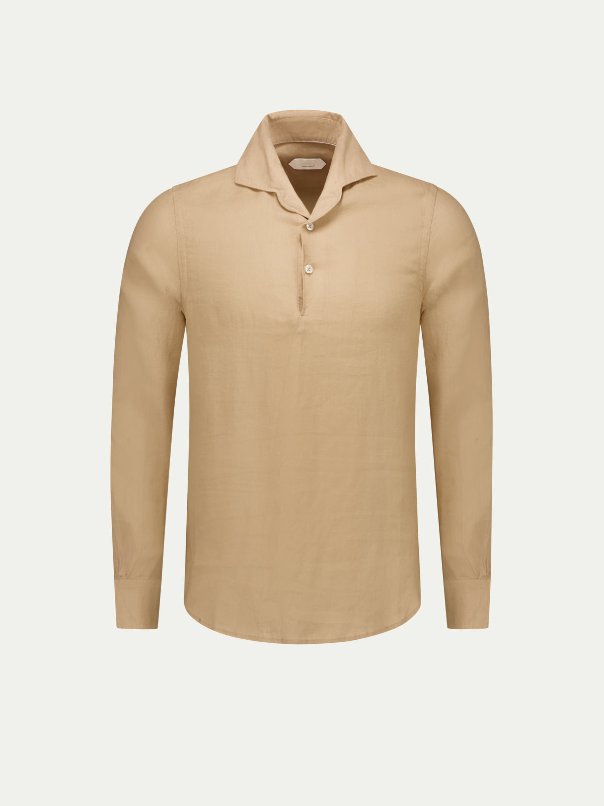 Nut Linen Pop-over Shirt