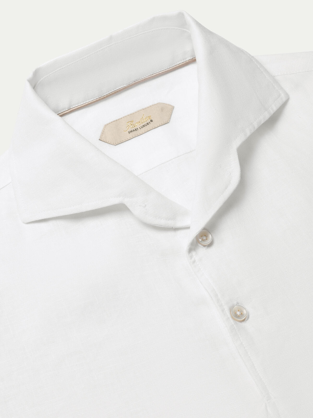 White Linen Pop-over Shirt