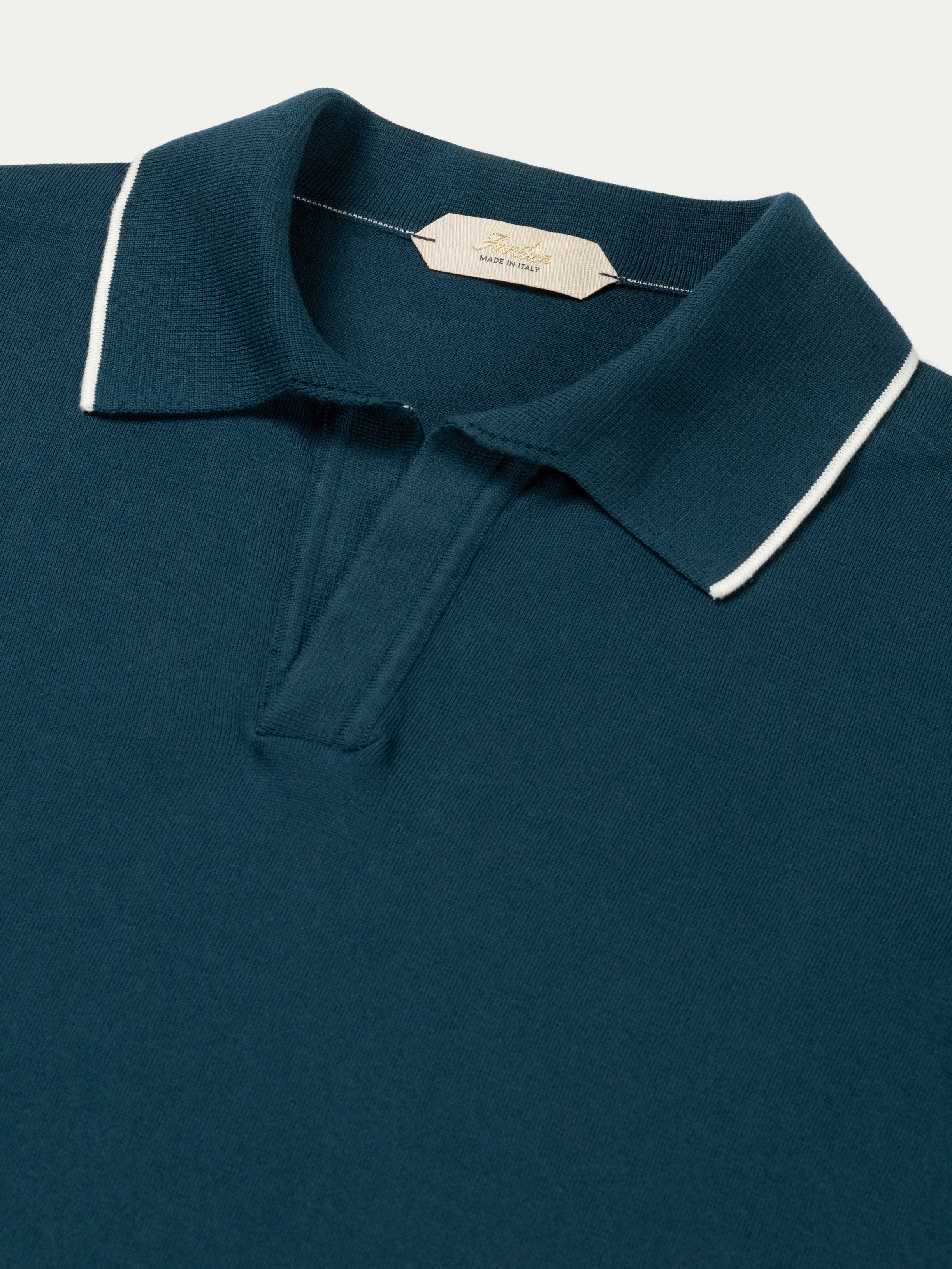 Shortsleeve Buttonless Polo Sea Green