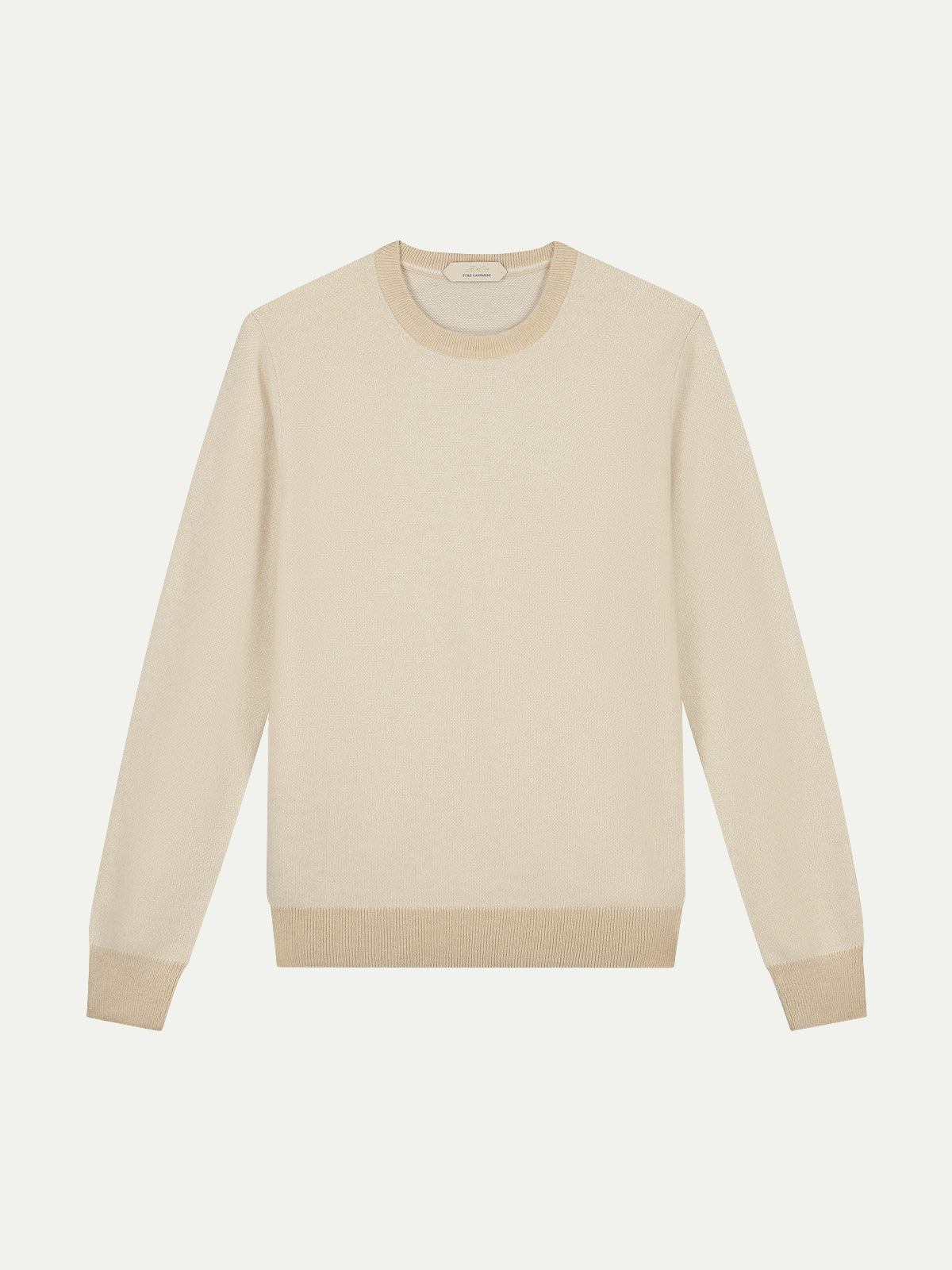 Light Beige Jaquard Crew