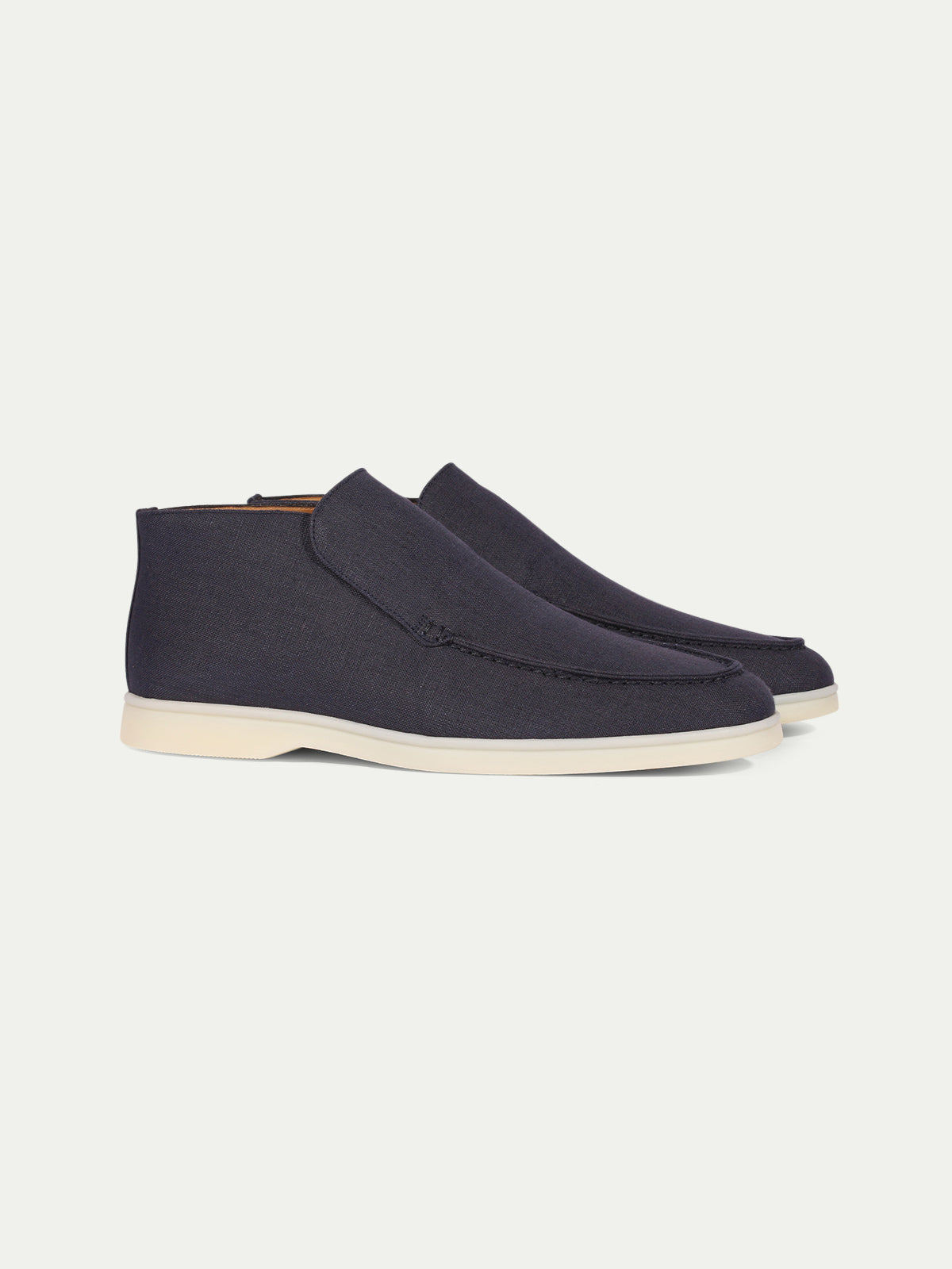 Navy Linen City Loafer Aurelien