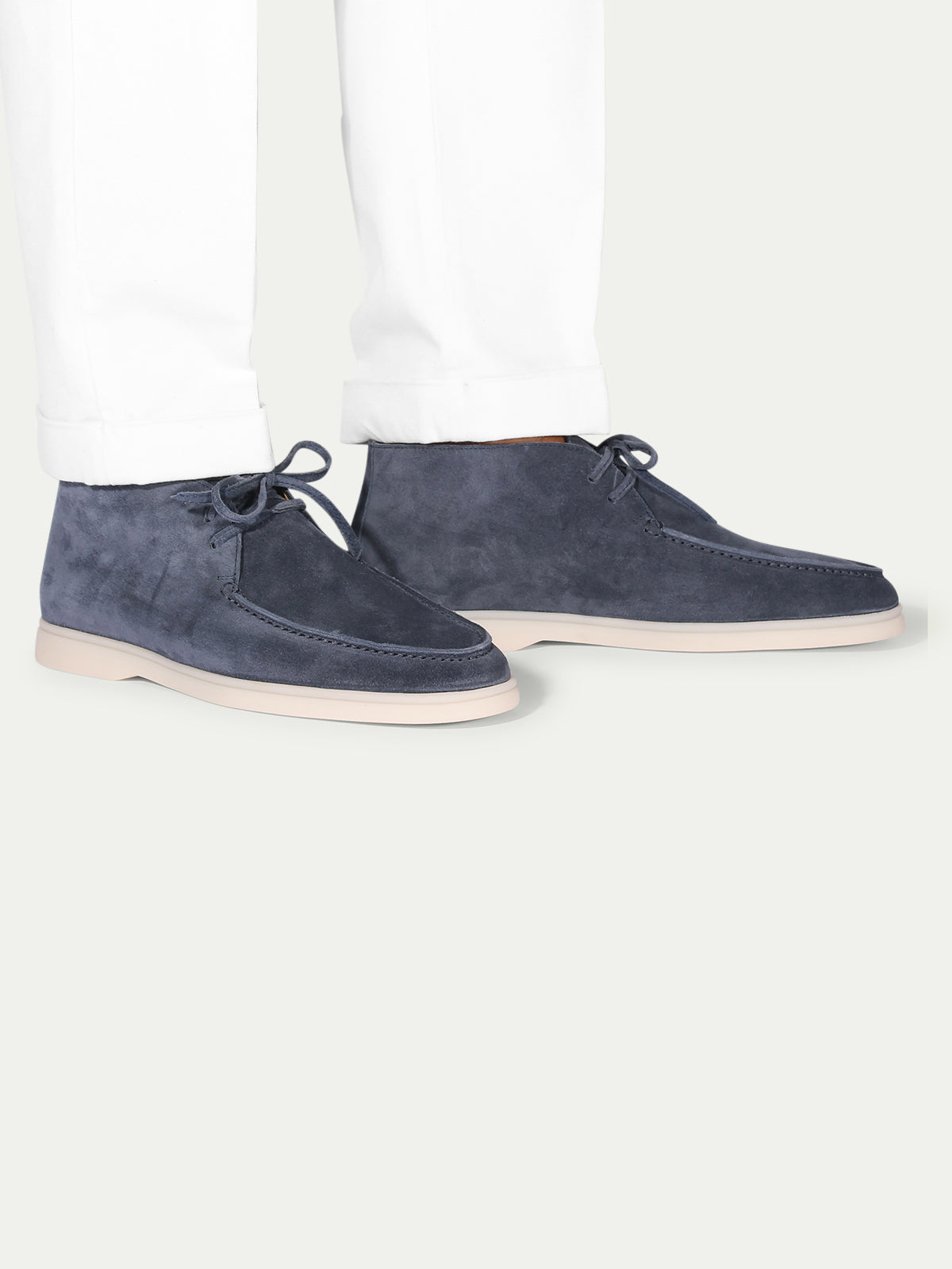 Steel Blue Suede Desert Boot Aurelien
