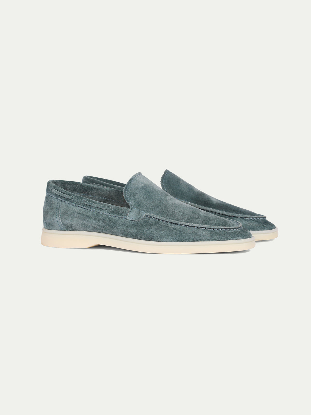 NWOT Italian Aurelien yacht loafers in aquamarine suede. Size UK 47 (US 13) Aurelien_Yacht_Loafers_men_sue  main image 3