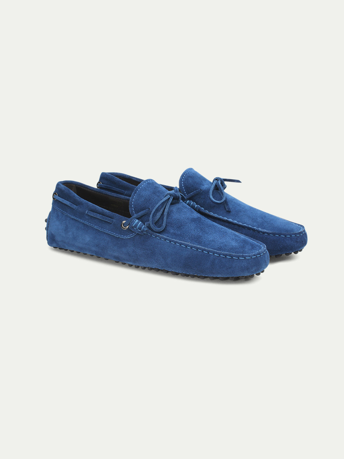 Ultramarine Blue Suede Driving Shoes | Aurélien display picture 2